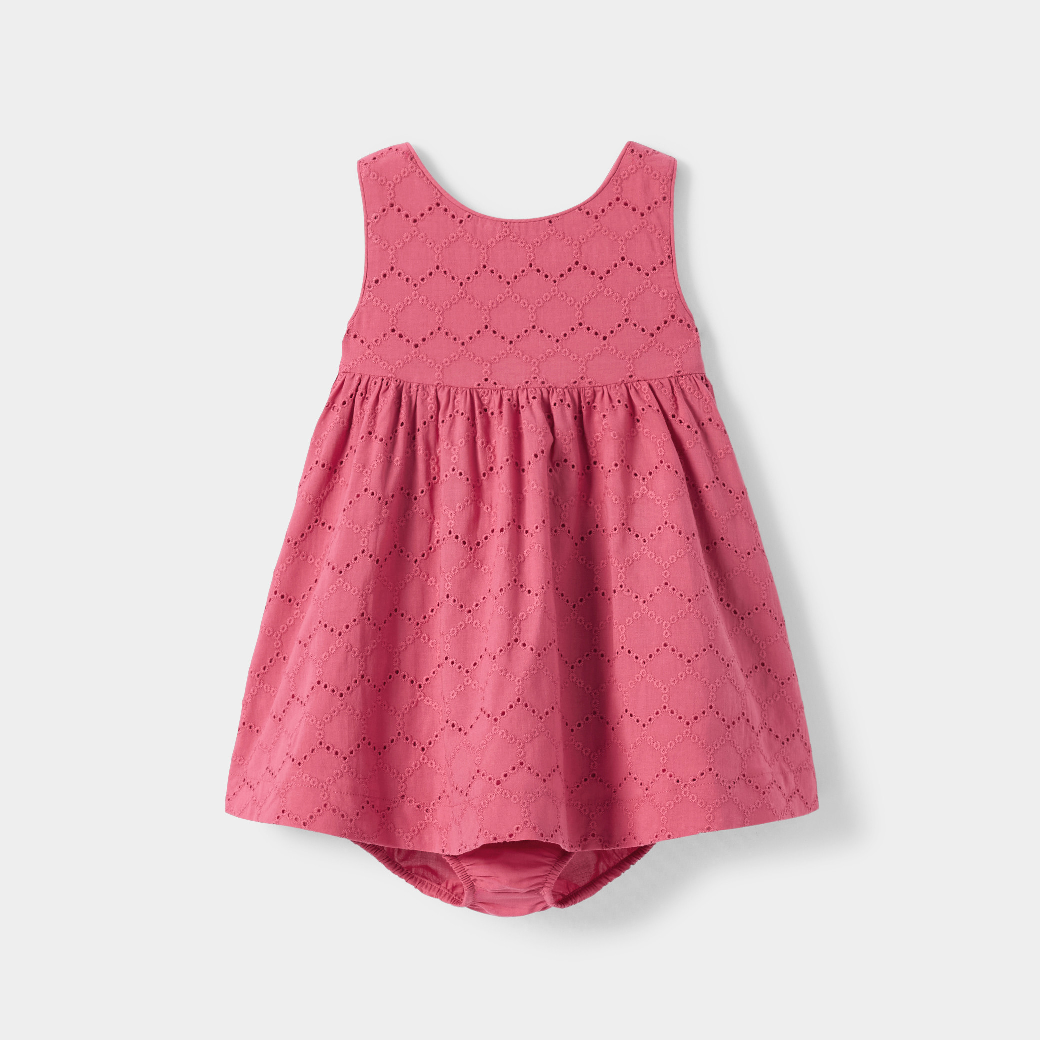 Robe sans manches rose bébé fille - Rose grenade
