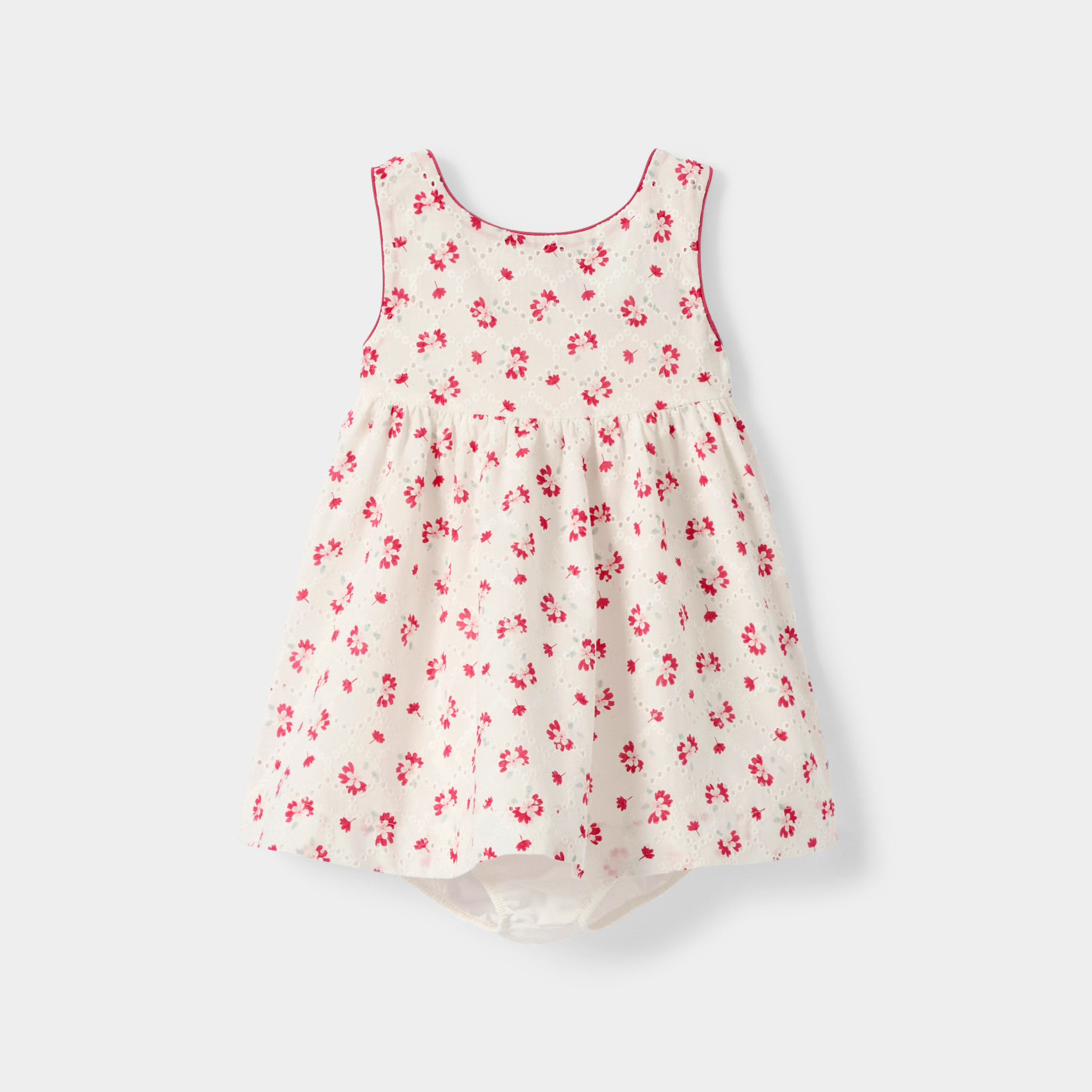 Robe sans manches rose bébé fille - Imprimé rose