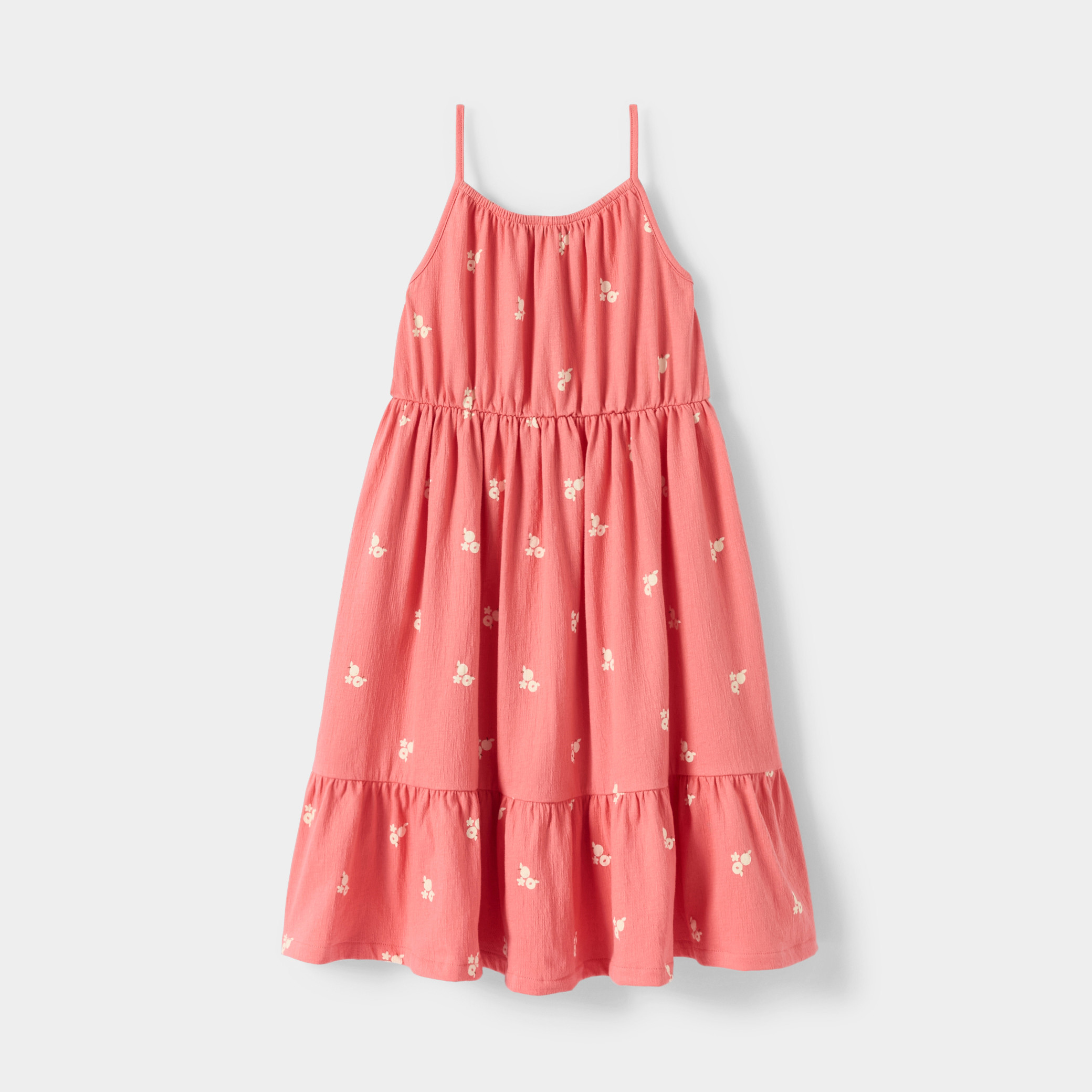 Robe longue à bretelles rose fille - Rose Oeillet