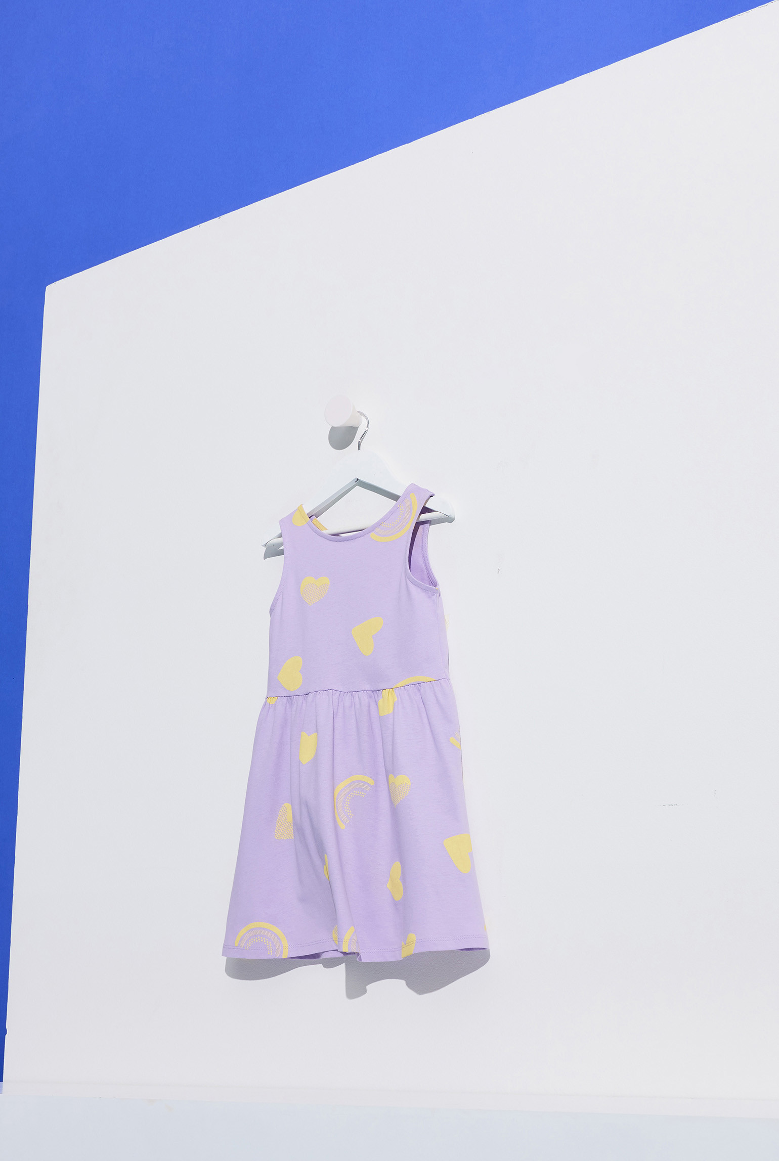 Robe bleue à motif fille - Imprimé Violet