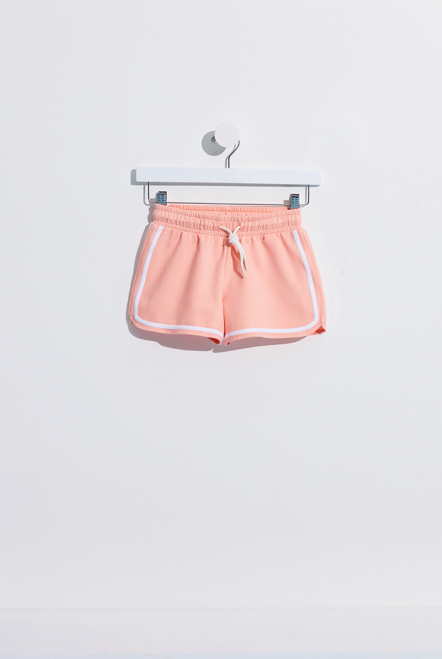 Short molleton léger rose fille - Rose saumon