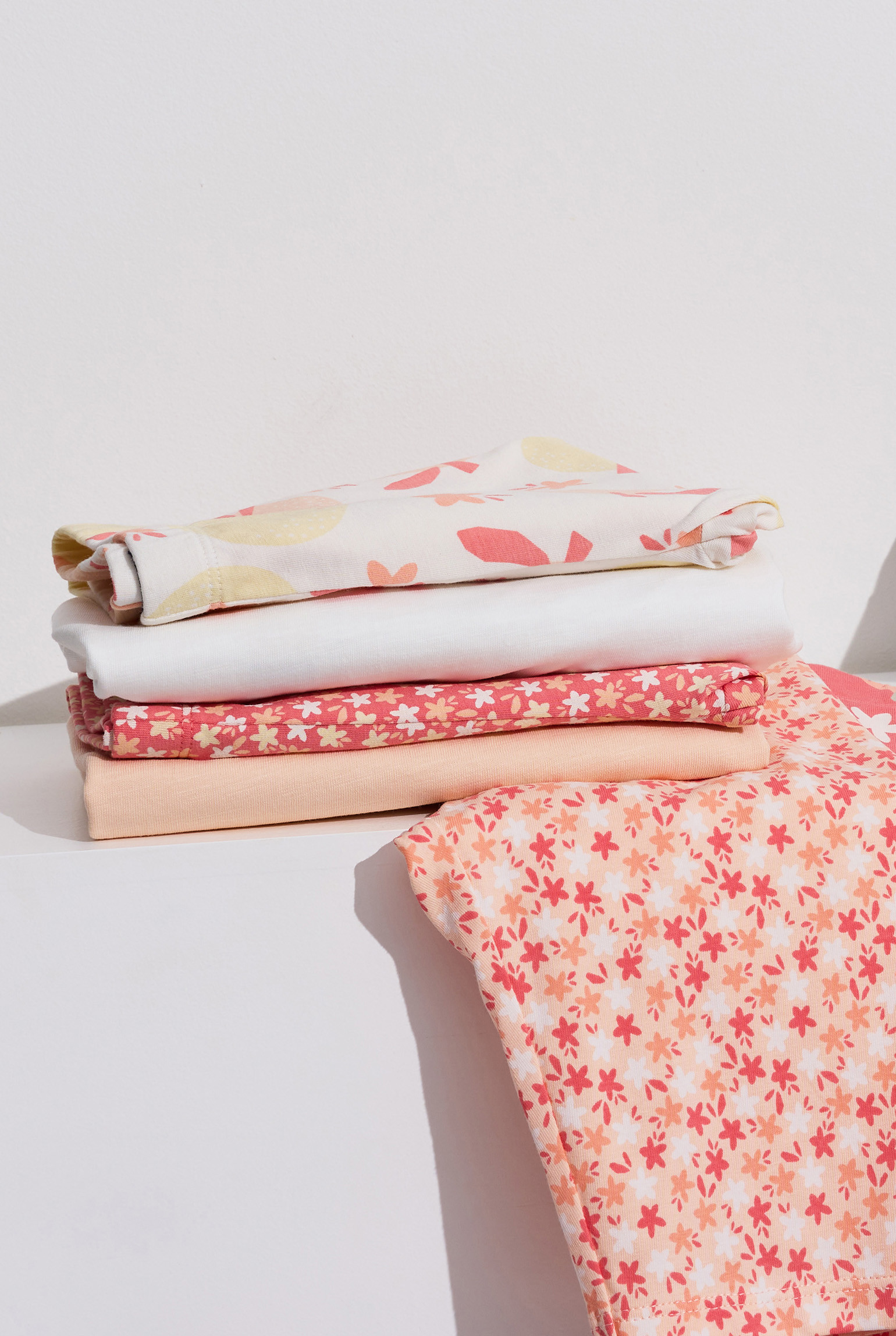 Legging rose fleuri fille - Imprimé orange