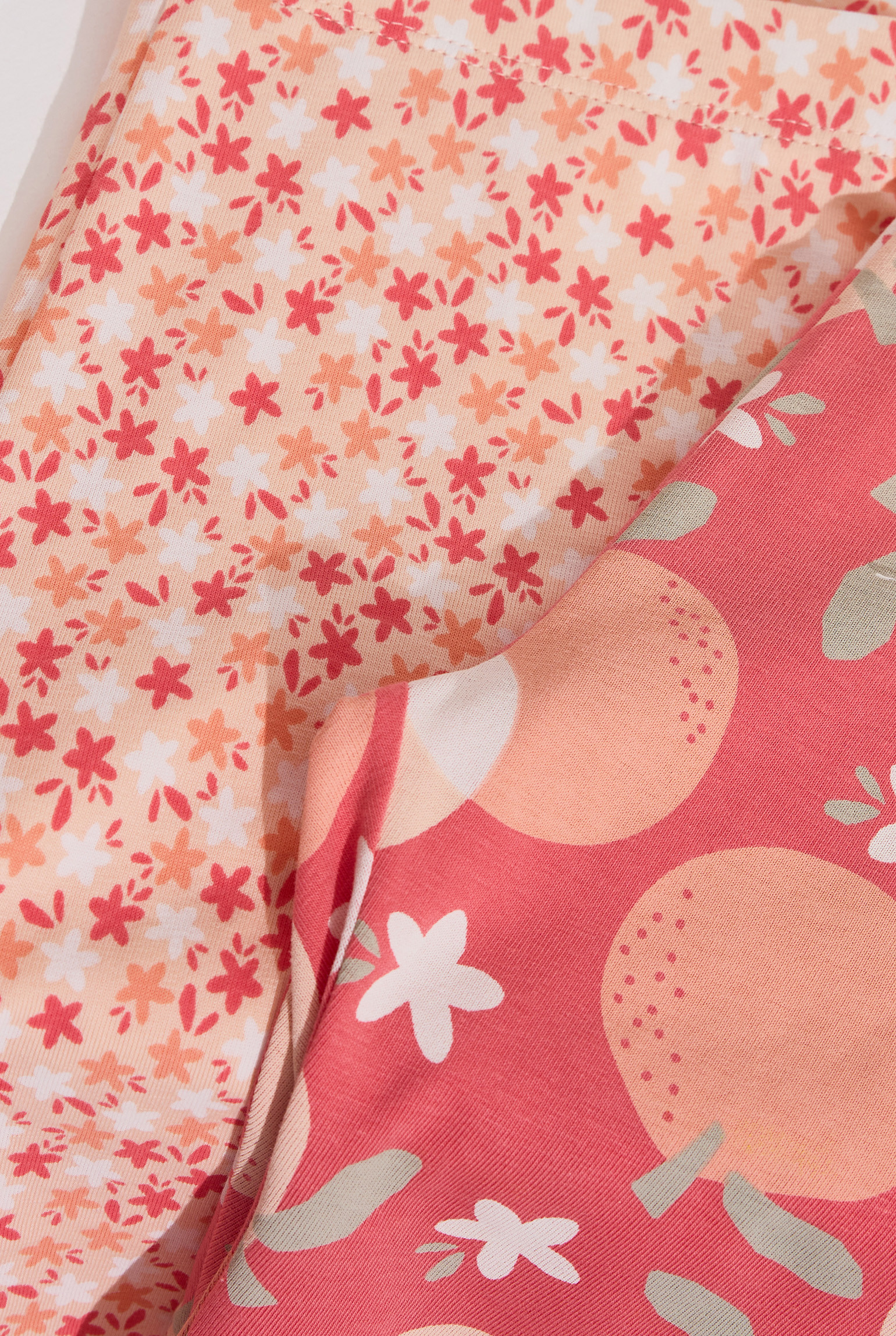 Legging rose fleuri fille - Rose Oeillet