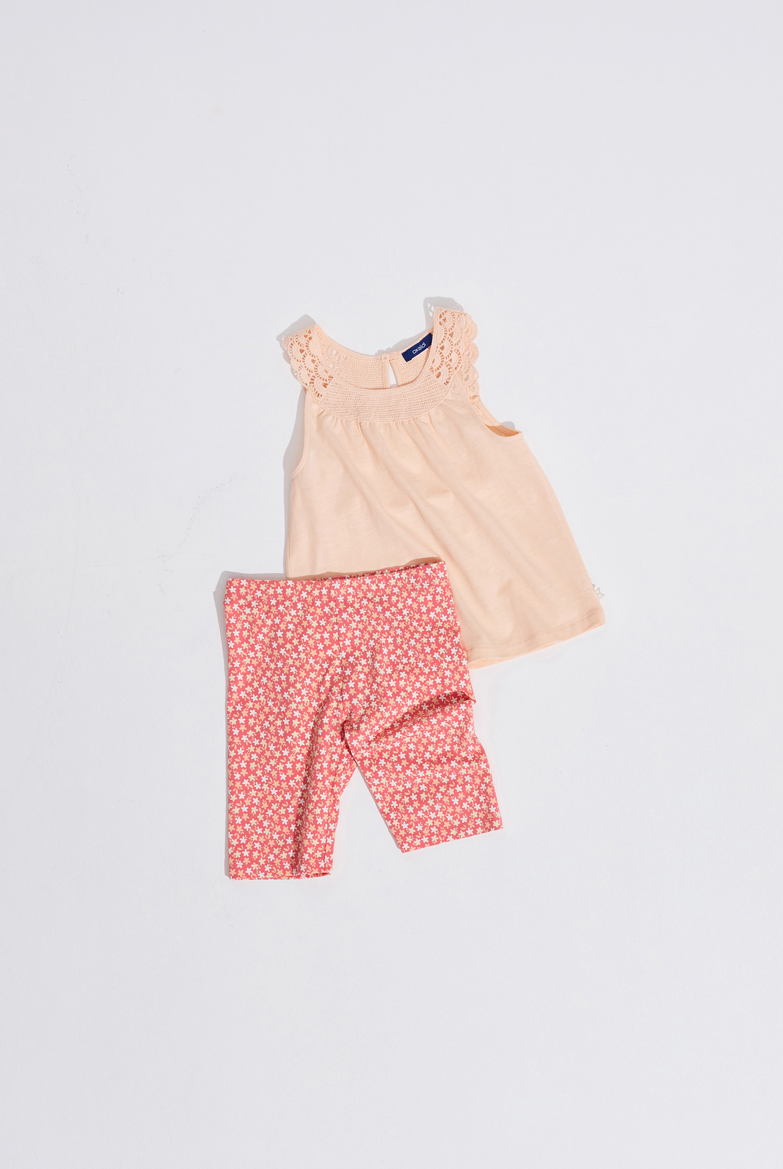 Legging rose fleuri fille - Imprimé rose