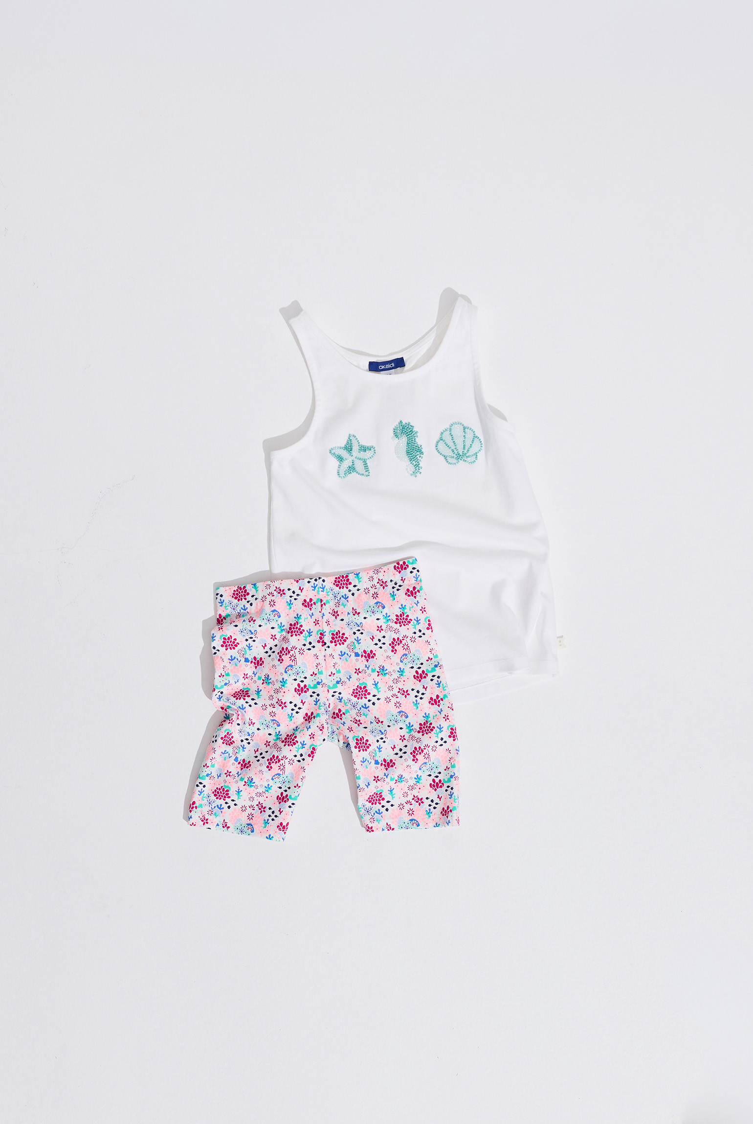 Legging rose fleuri fille - Imprimé multicolore