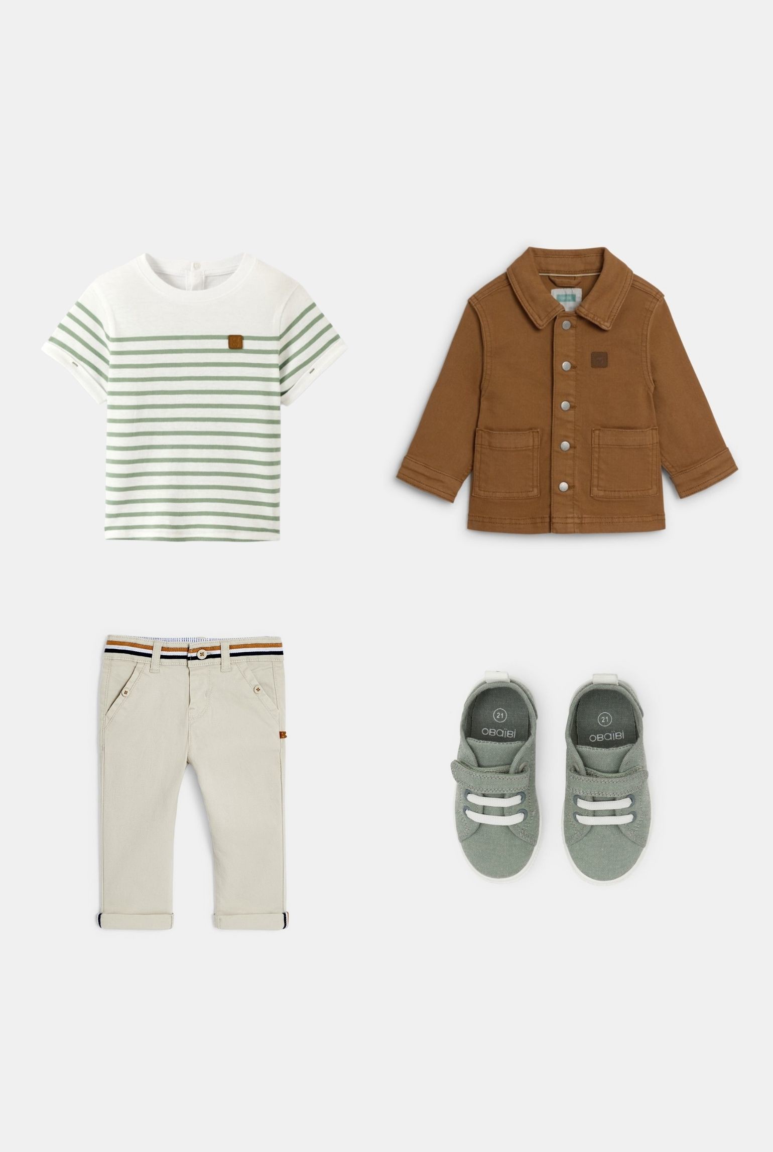 Veste workwear marron bébé garçon - Marron Sienne