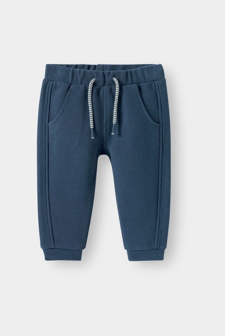 Pantalon jogging fantaisie bleu marine bébé garçon - Bleu Mineral