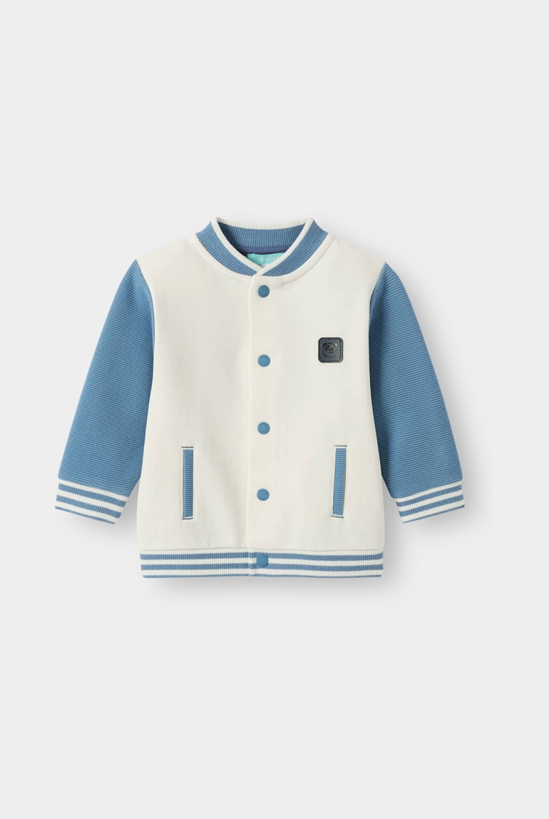 Veste teddy bleu bébé garçon - Bleu Nattier