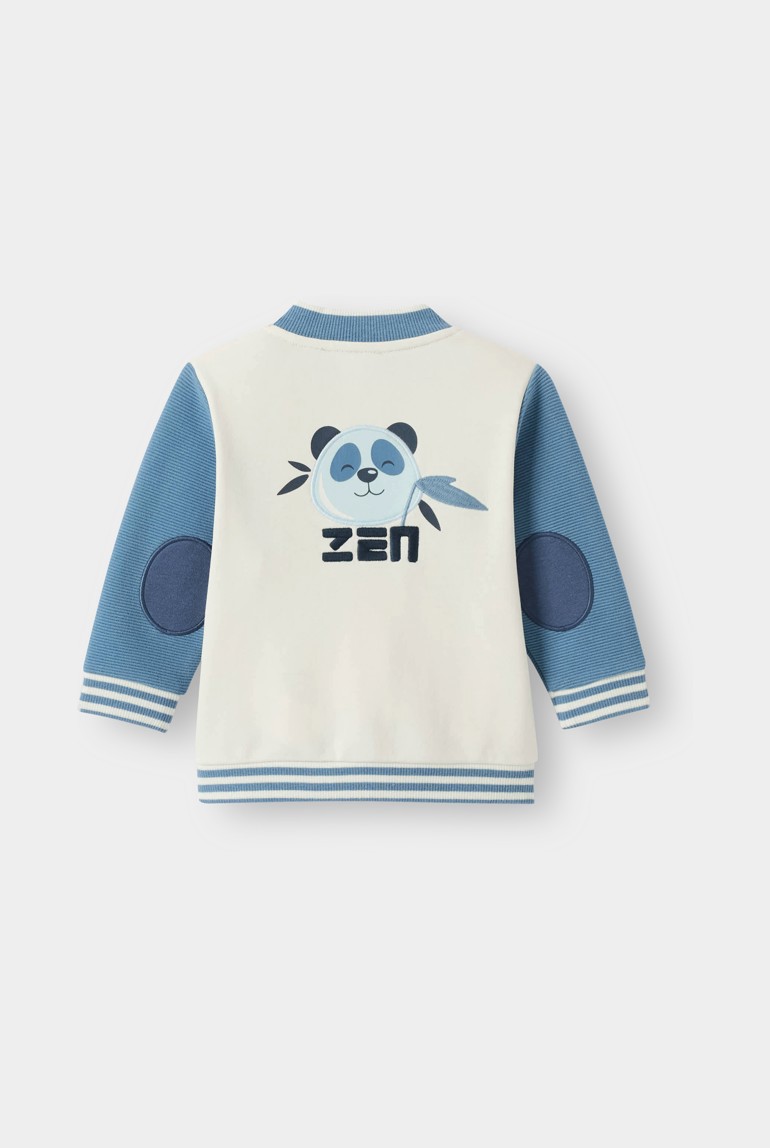 Veste teddy bleu bébé garçon - Bleu Nattier
