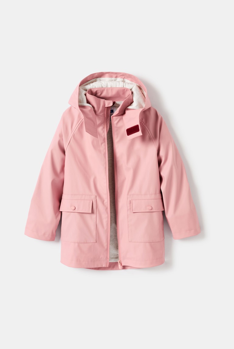 Veste imperméable beige irisé fille - Rose blush