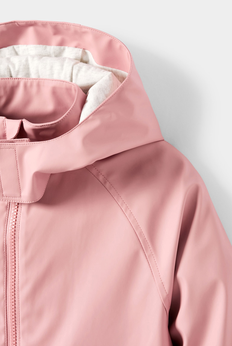 Veste imperméable beige irisé fille - Rose blush