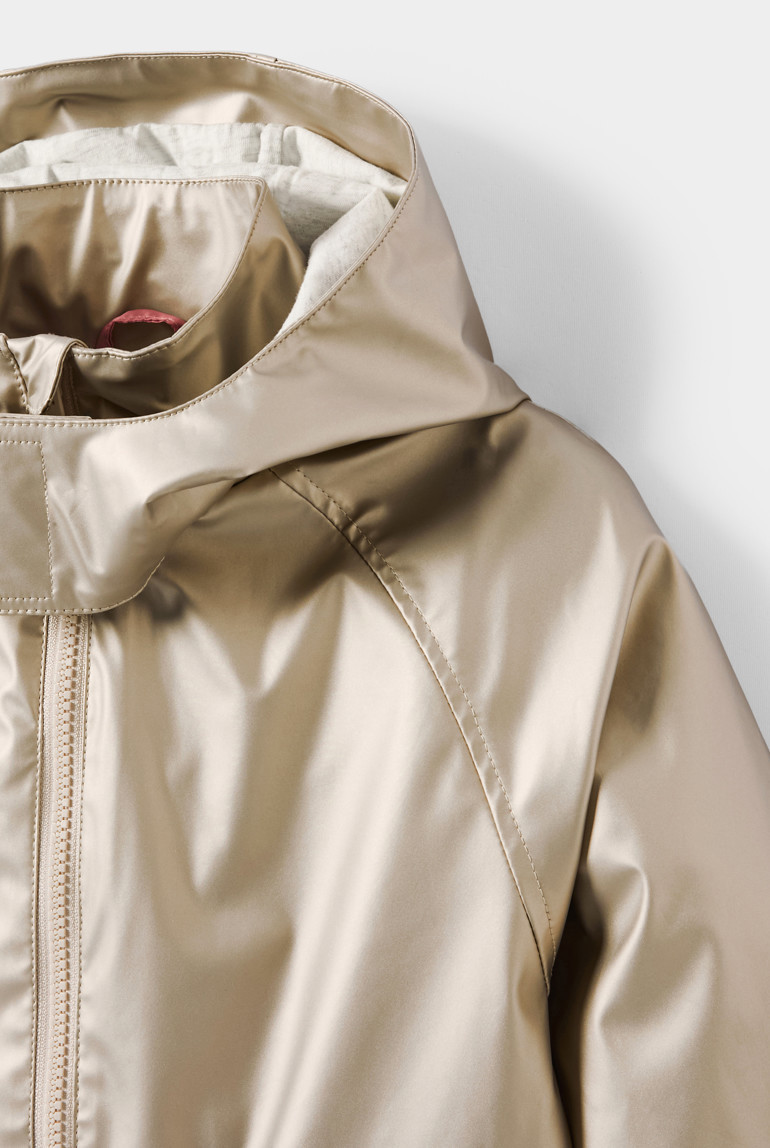 Veste imperméable beige irisé fille - Gold