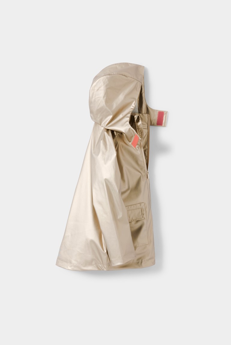 Veste imperméable beige irisé fille - Gold