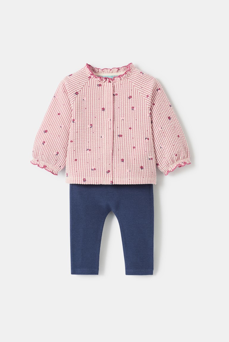 Ensemble imprimé rose bébé fille - Imprimé rose