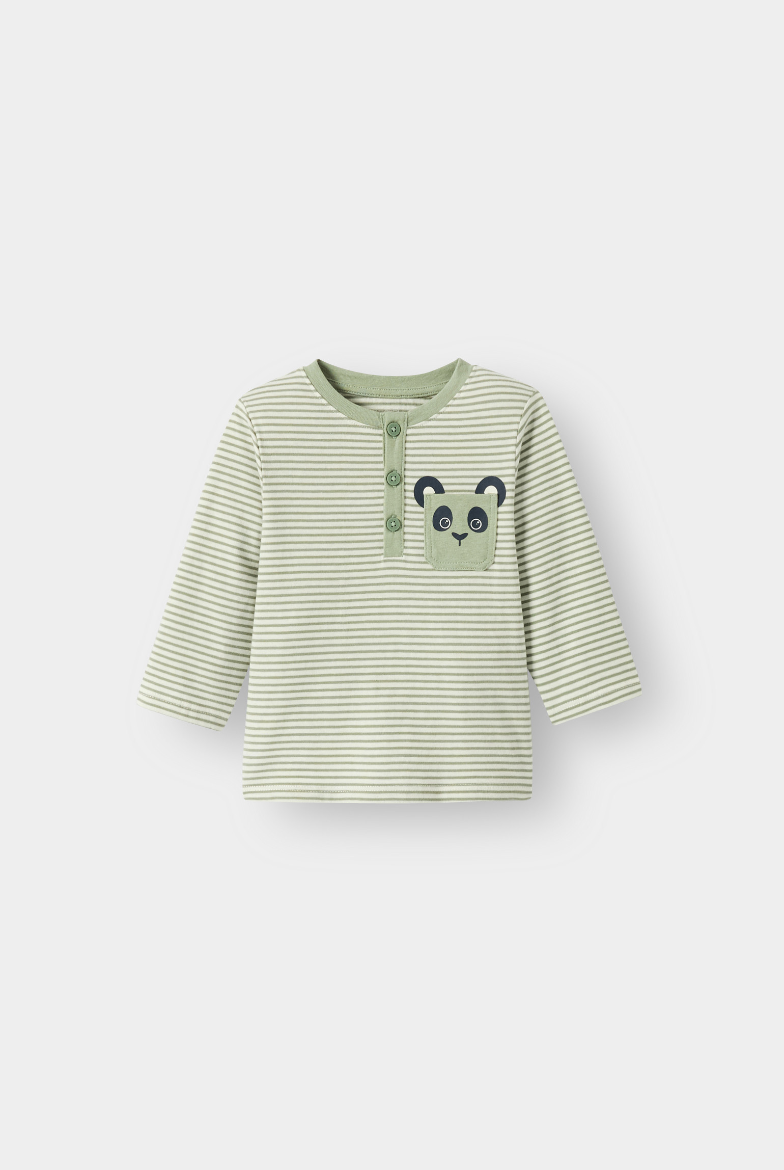 T-shirt à rayure beige bébé garçon - Rayures vert