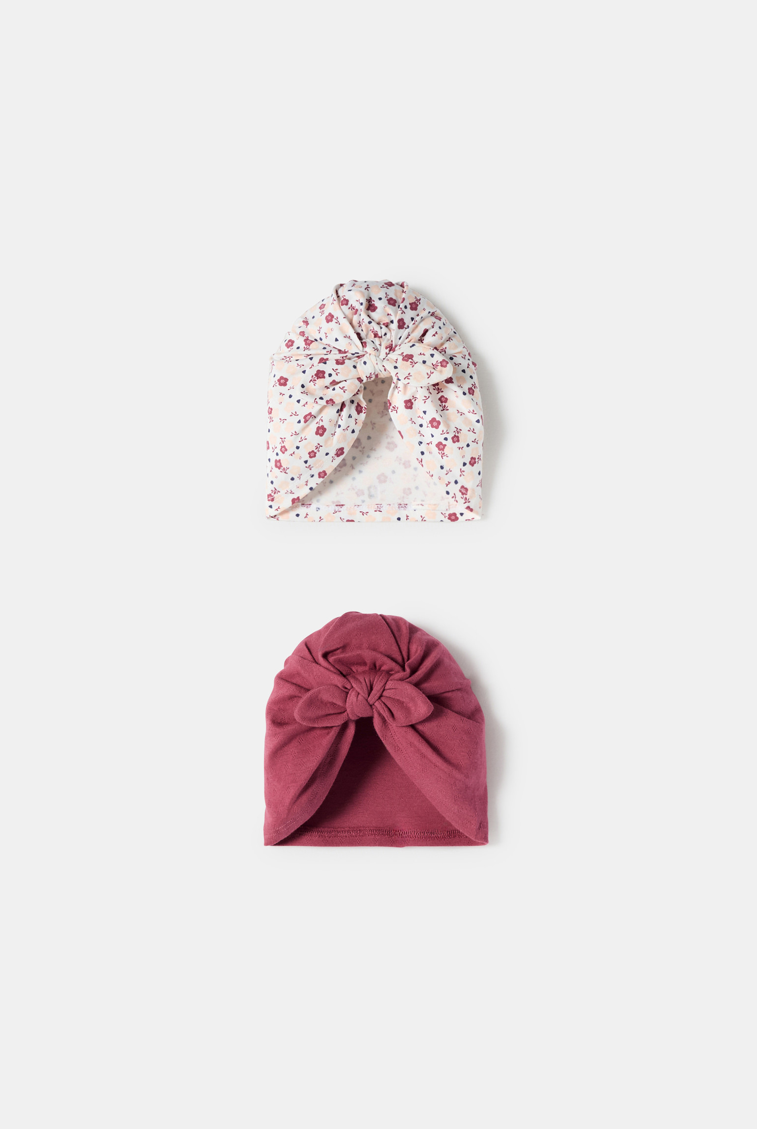 Turban rose bébé fille (lot de 2) - rose