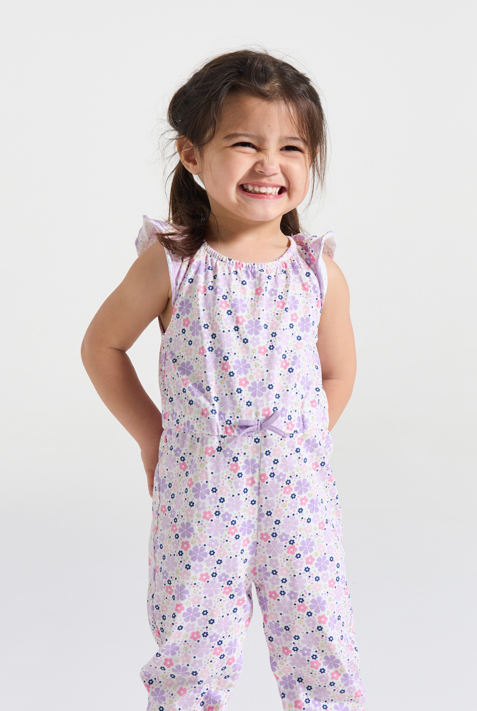 Combi fantaisie fruits orange bébé fille - Imprimé rose