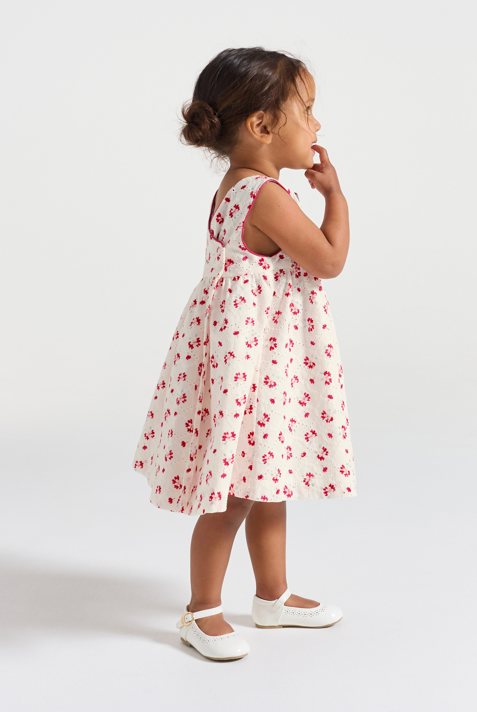 Robe sans manches rose bébé fille - Imprimé rose