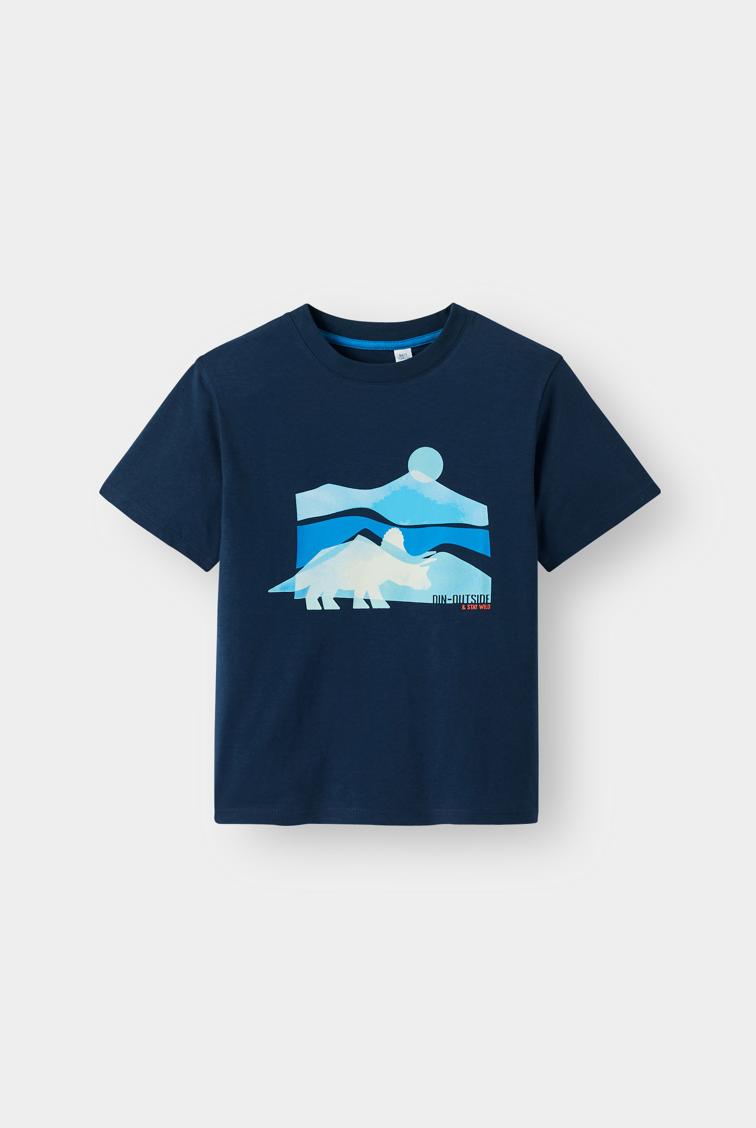 T-shirt motif dinosaure bleu garçon - Bleu Agate