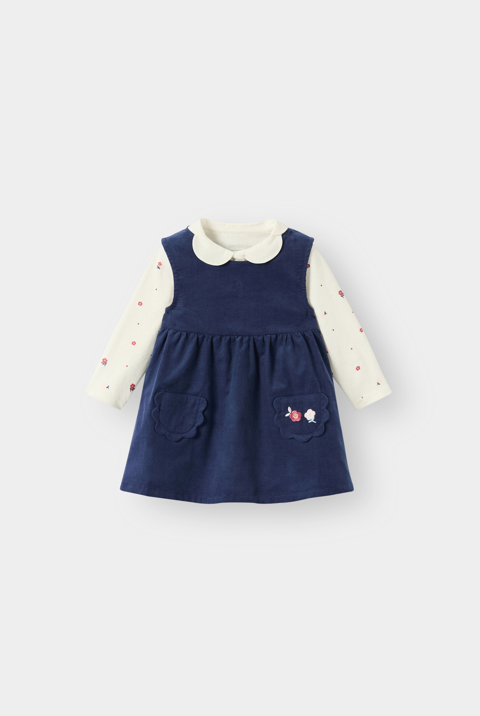 Ensemble robe et body bleu bébé fille - Bleu foncé