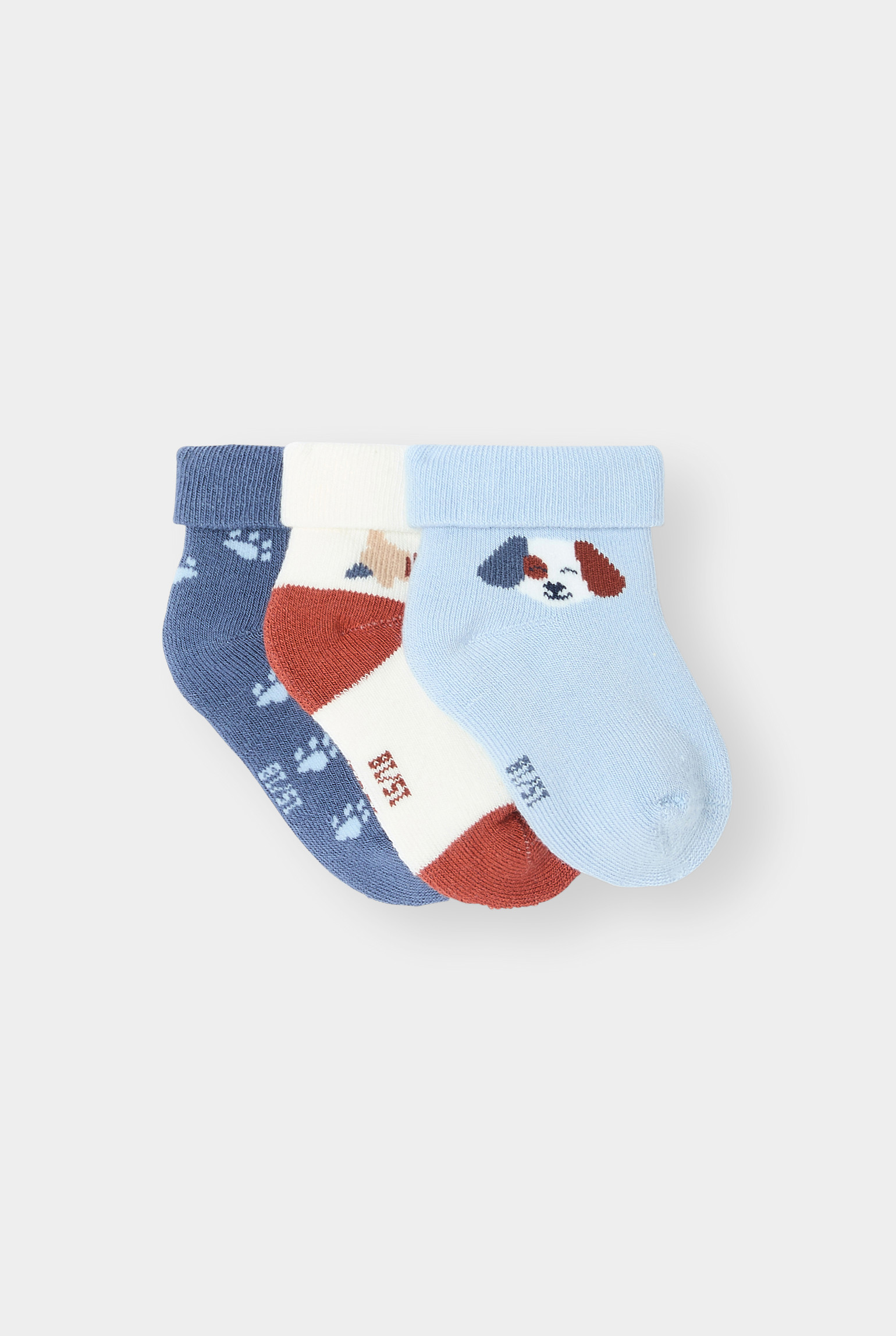 Lot de 3 chaussettes bleues bébé garçon - Default