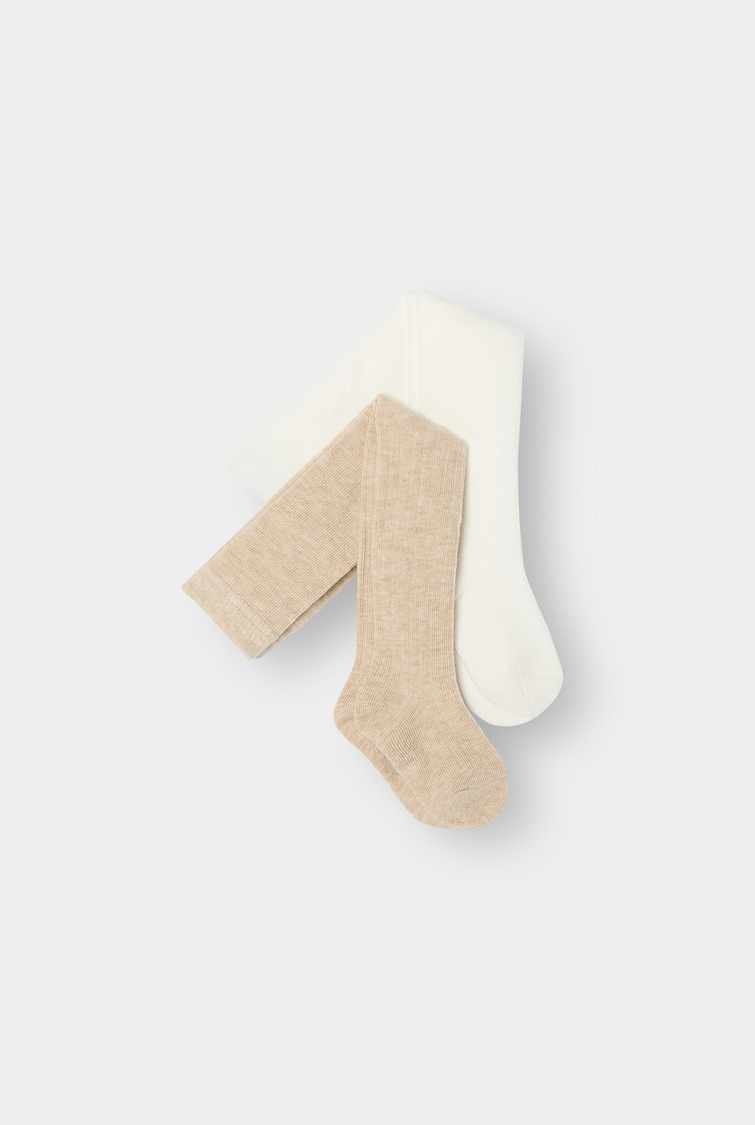 Lot de 2 collants beige bébé fille - beige