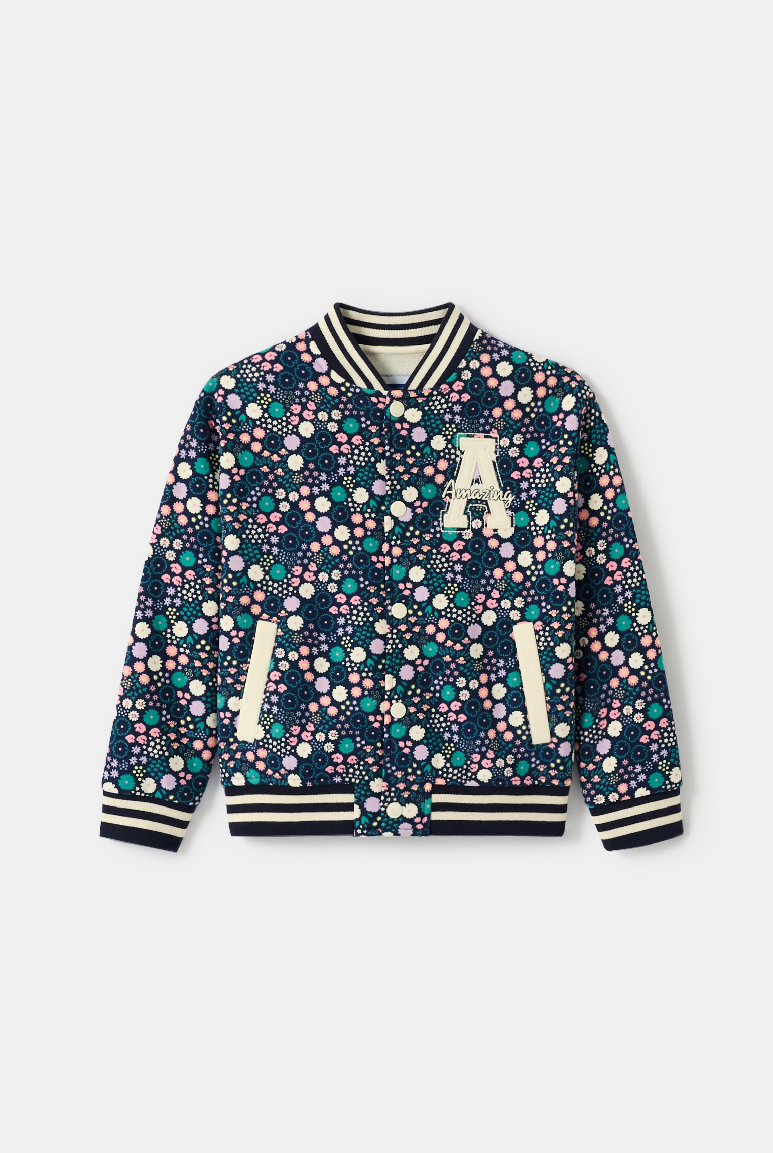 Bomber imprimé multicolore fille - Imprimé multicolore