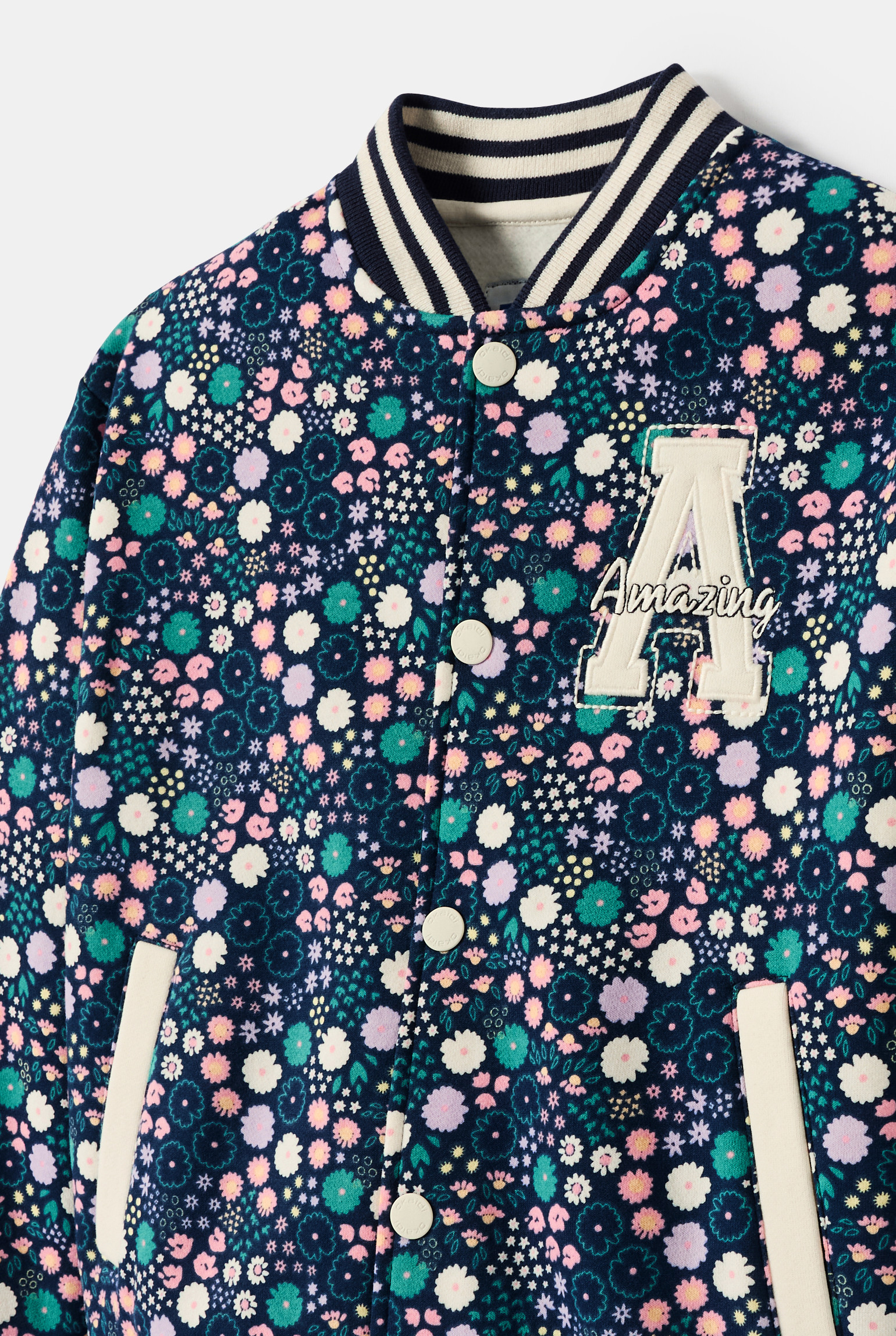Bomber imprimé multicolore fille - Imprimé multicolore