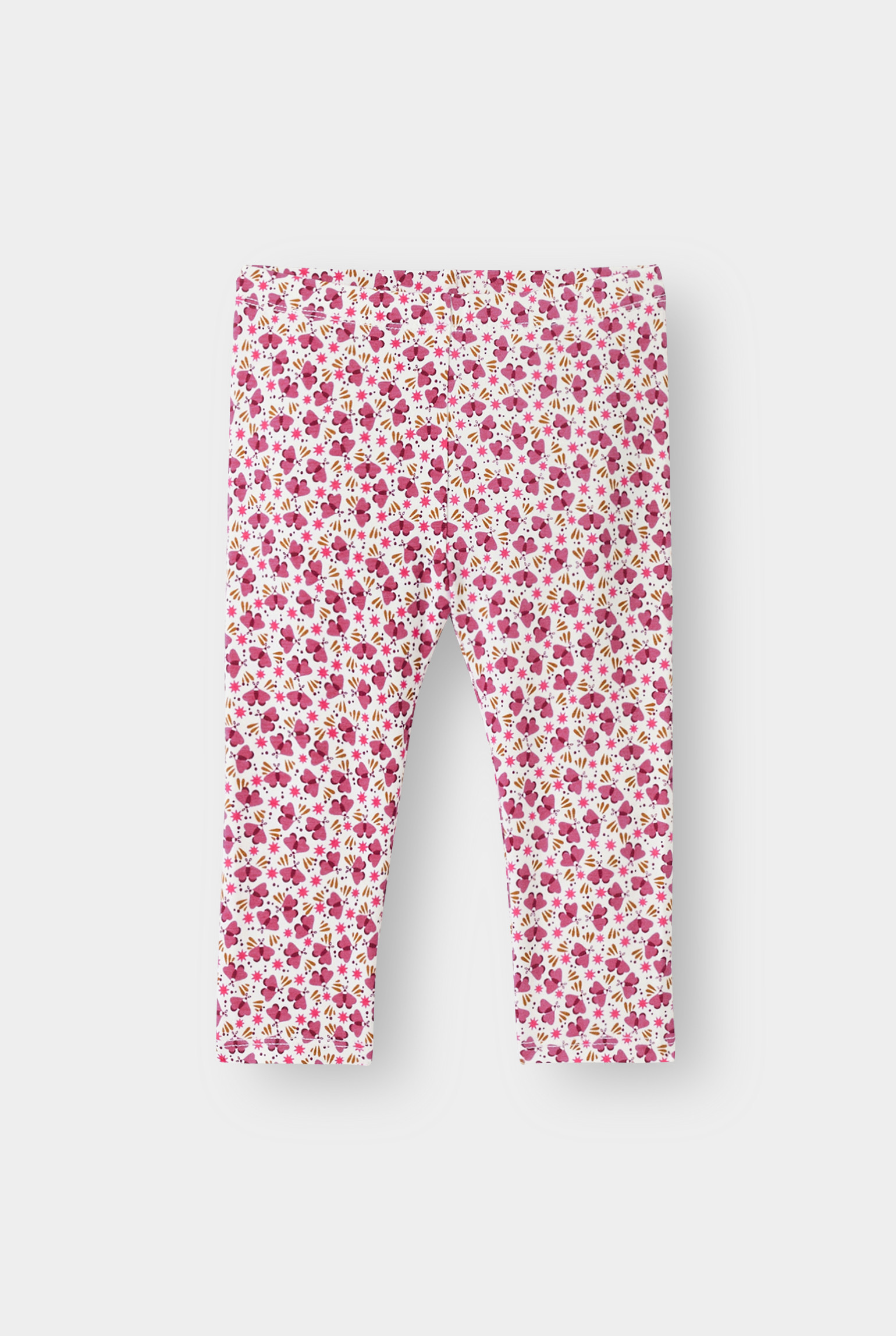 Legging papillon bleu bébé fille - Imprimé rose