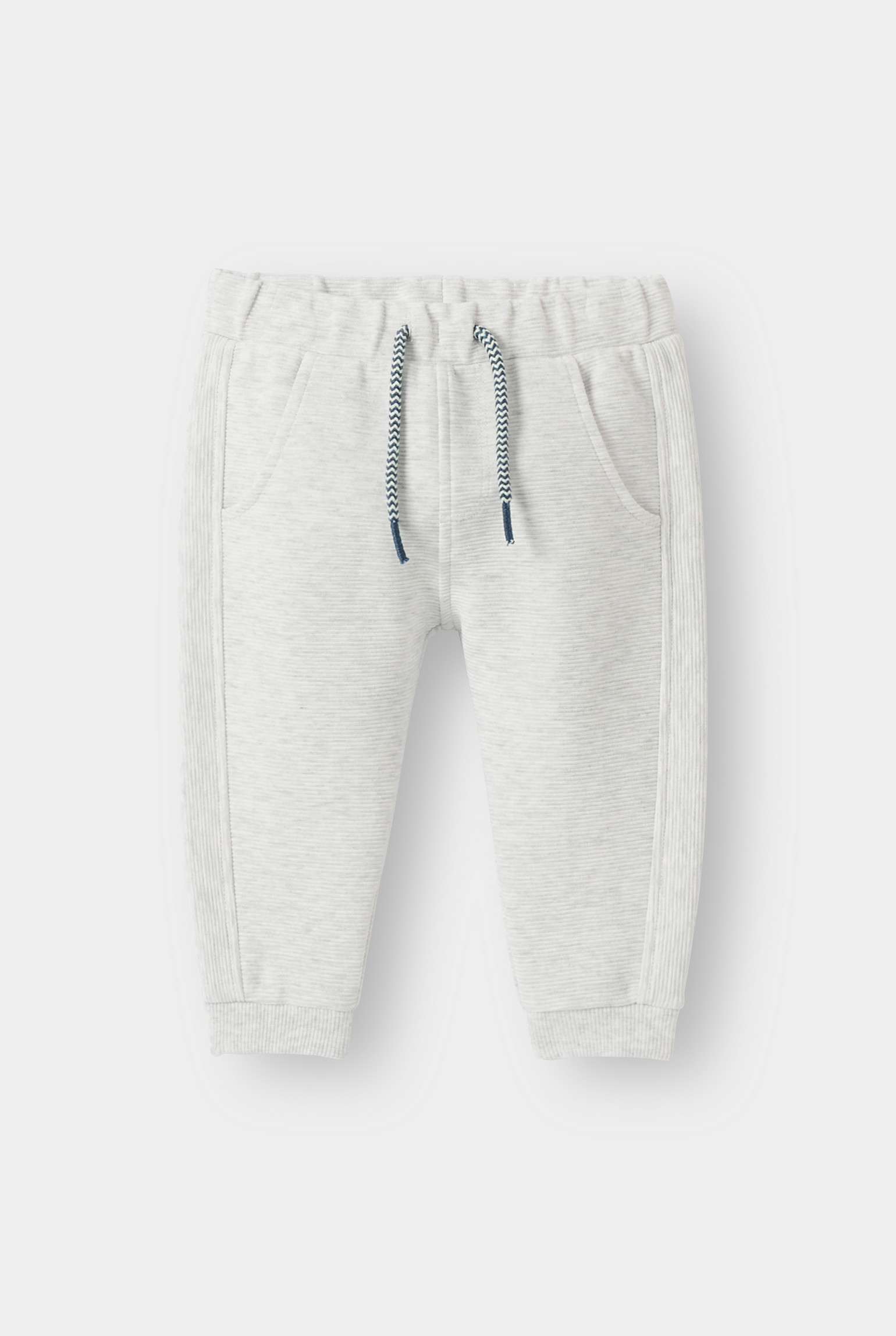 Pantalon jogging fantaisie bleu marine bébé garçon - Gris Chiné Clair