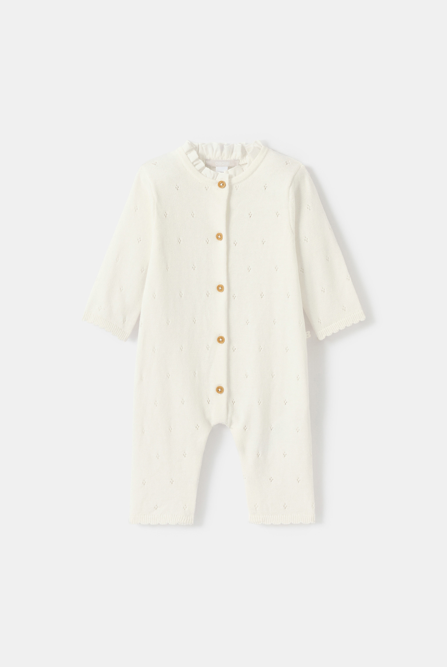 Combinaison blanche bébé fille - Ecru Tres Clair
