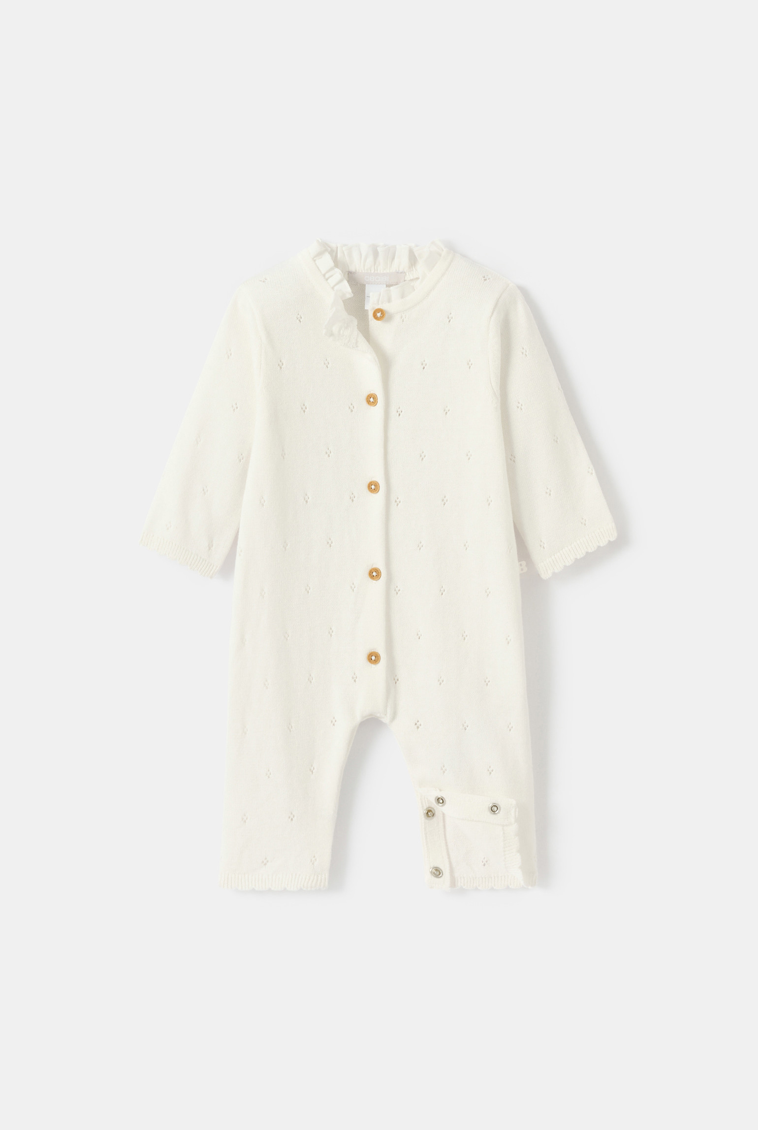 Combinaison blanche bébé fille - Ecru Tres Clair