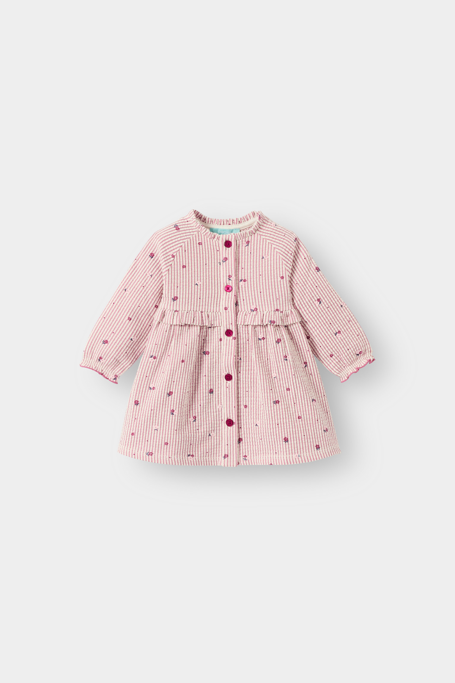 Ensemble robe et gilet rose bébé fille - Imprimé rose