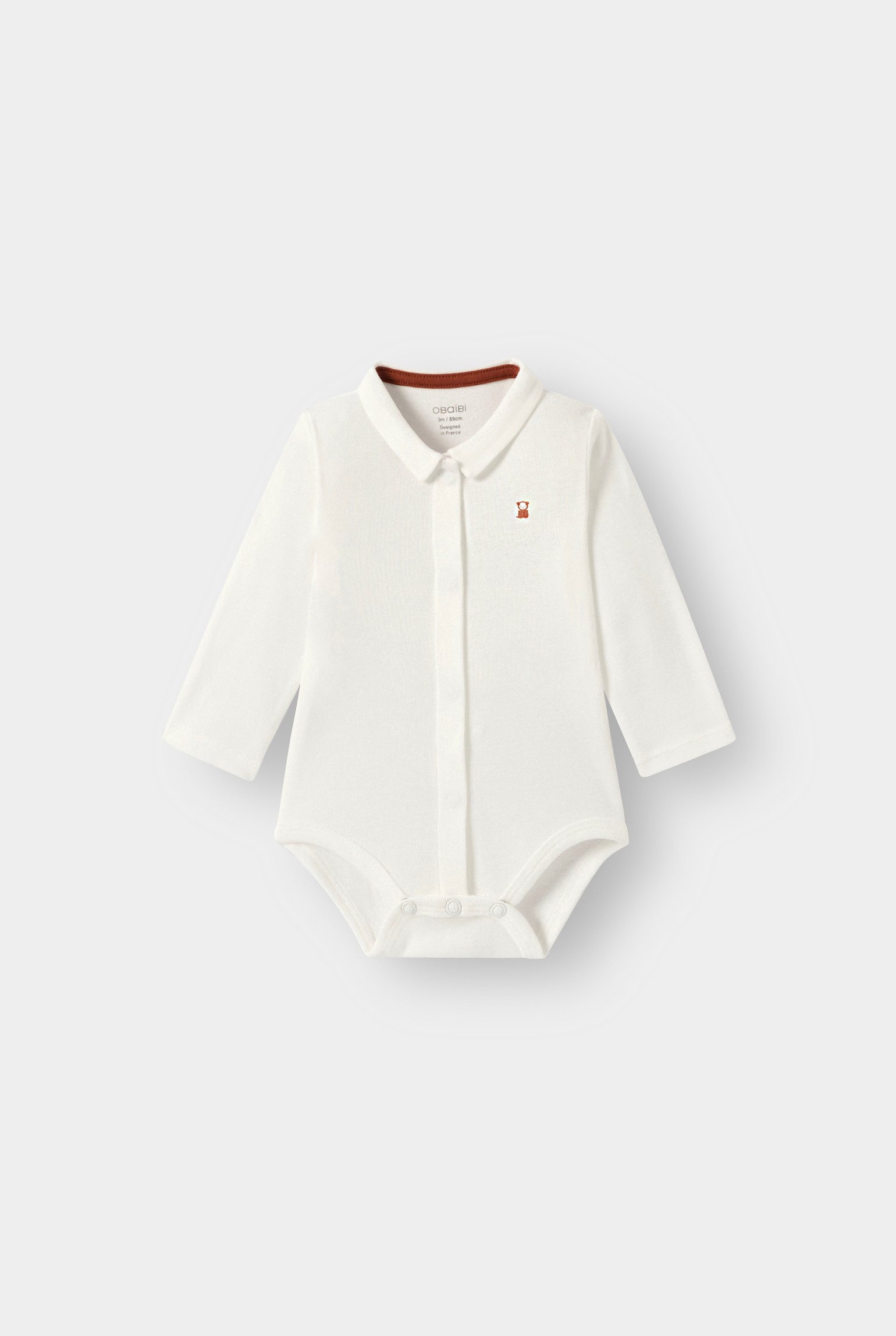 Ensemble salopette à rayures marron bébé garçon - Marron Epice