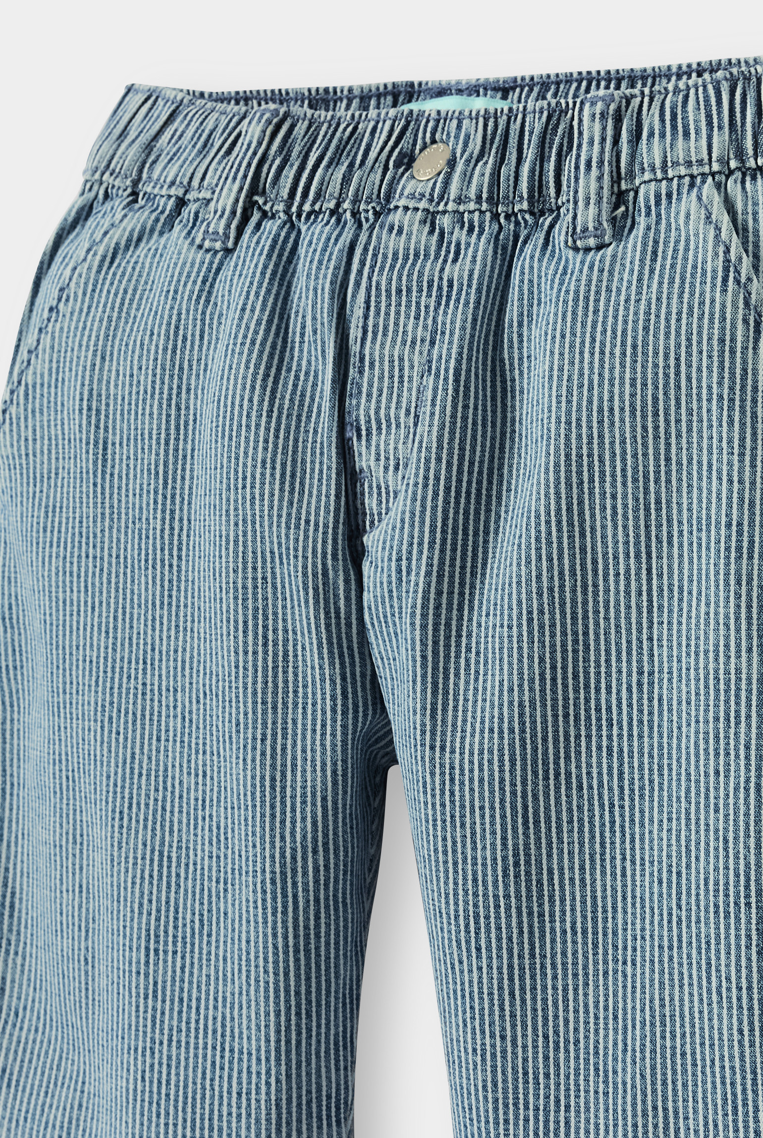 Pantalon large rayé bleu bébé garçon - Rayures bleu