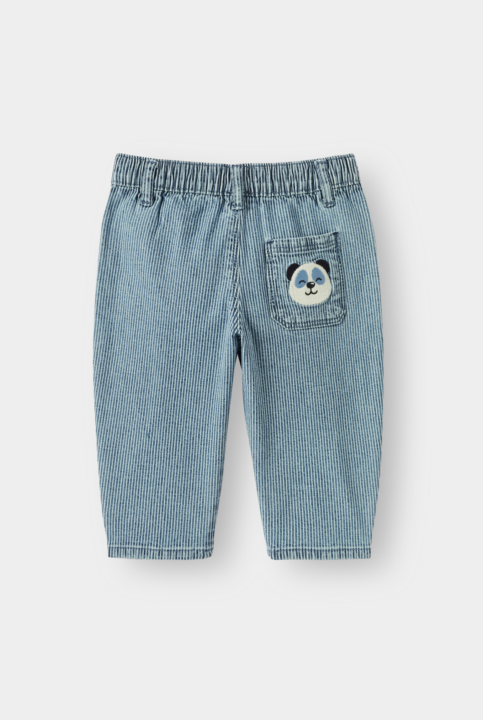 Pantalon large rayé bleu bébé garçon - Rayures bleu