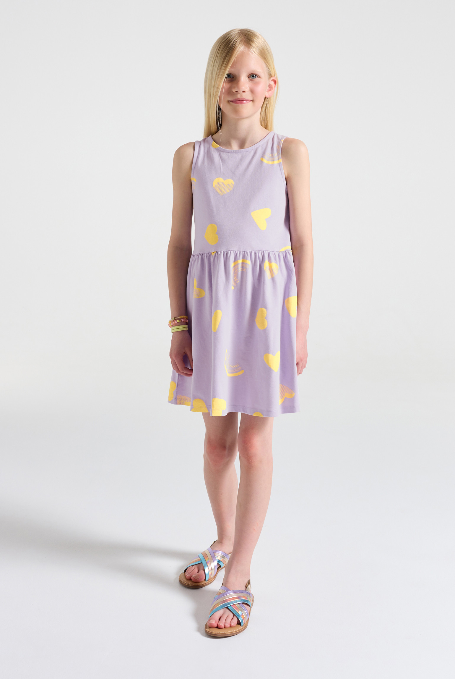 Robe bleue à motif fille - Imprimé Violet