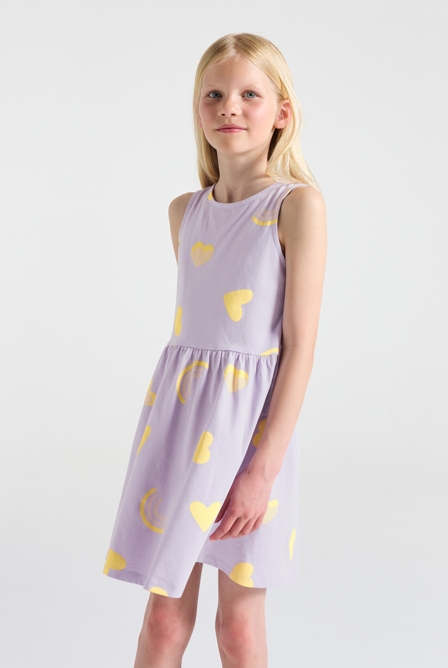 Robe bleue à motif fille - Imprimé Violet