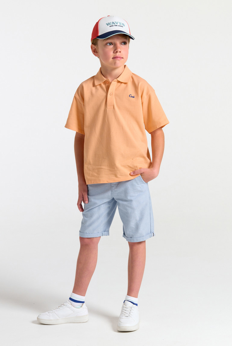 Bermuda violet garçon - Chambray Bleu