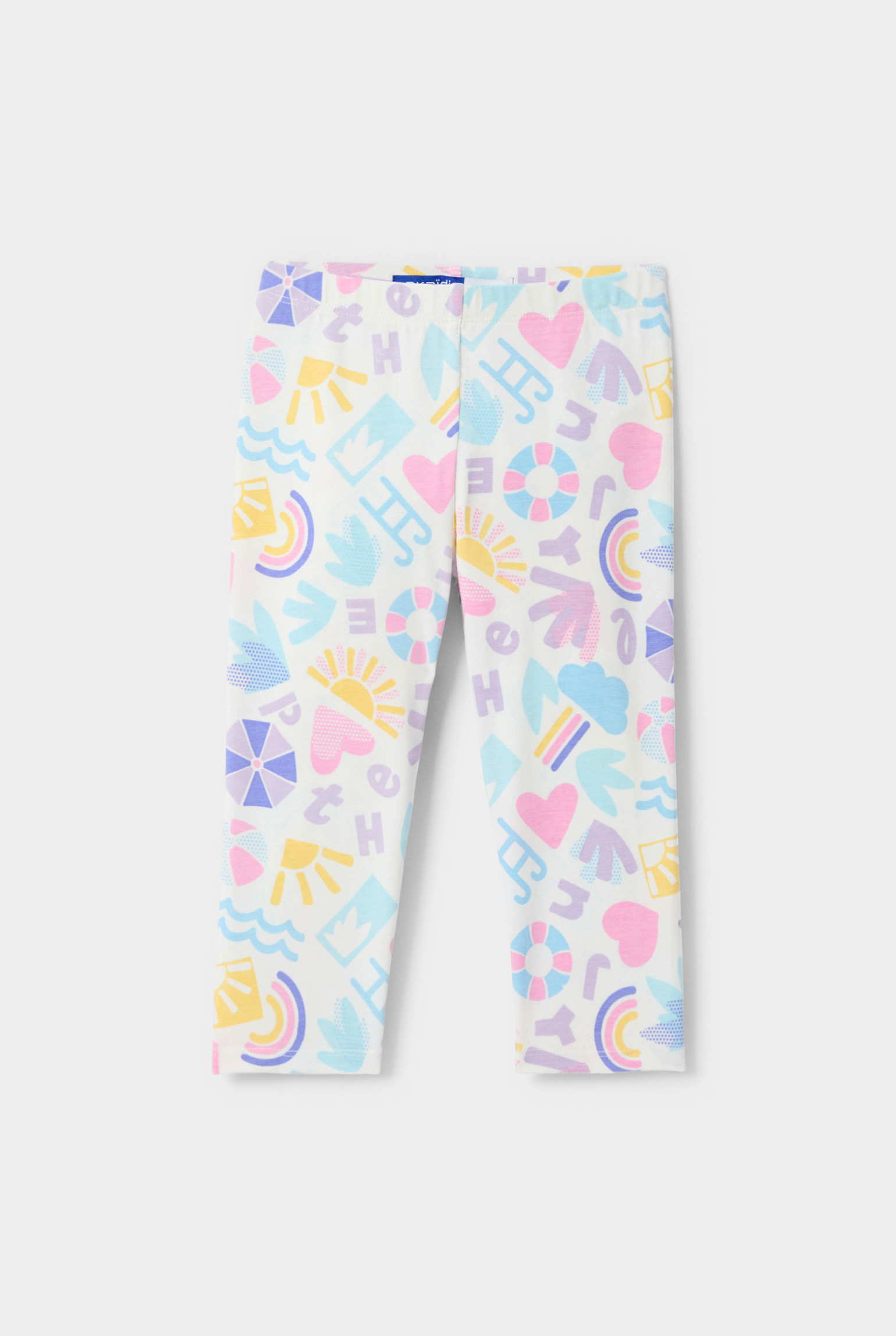 Legging imprimé blanc à motif fille - Imprimé blanc