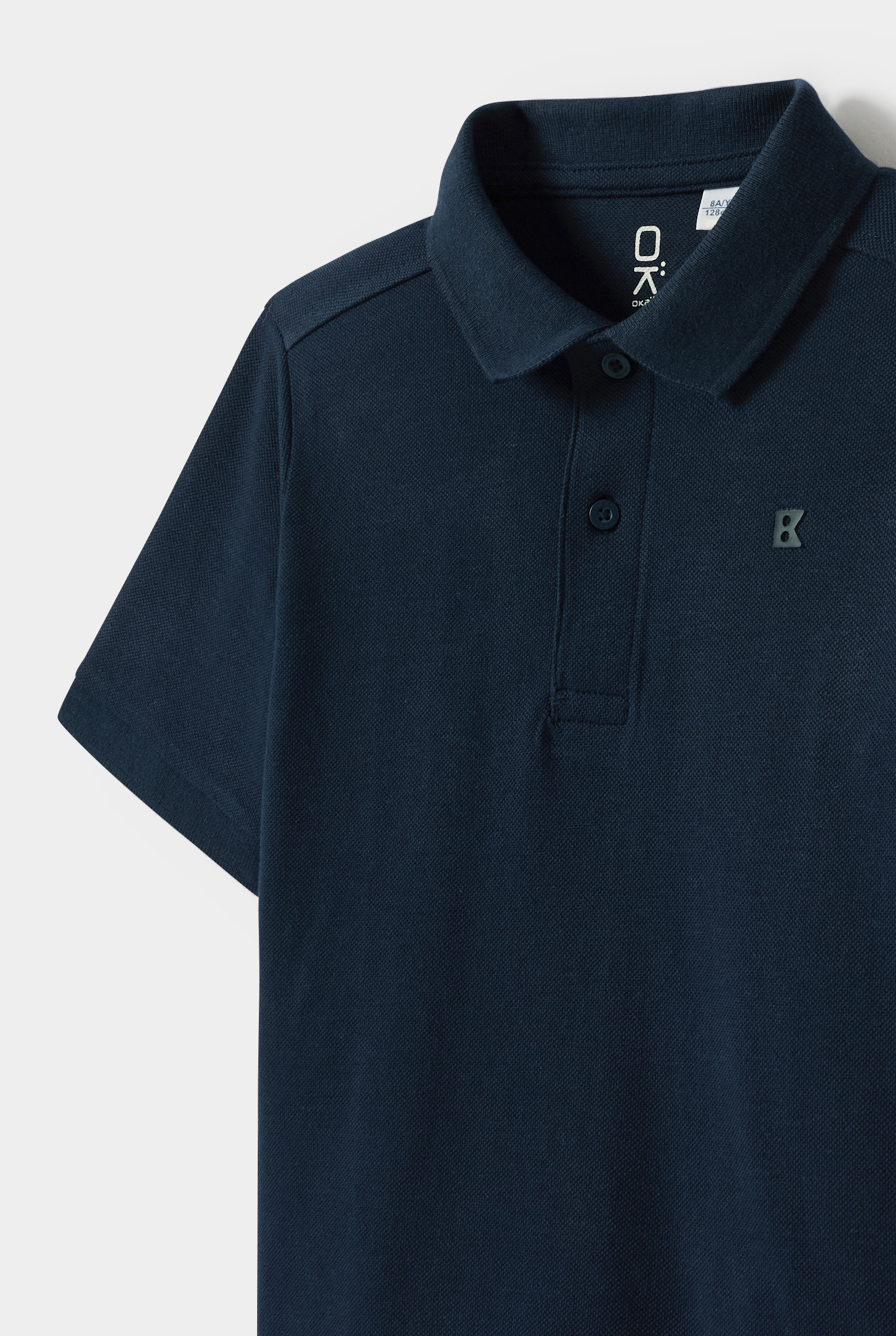 Polo bleu chardon garçon - Bleu navy