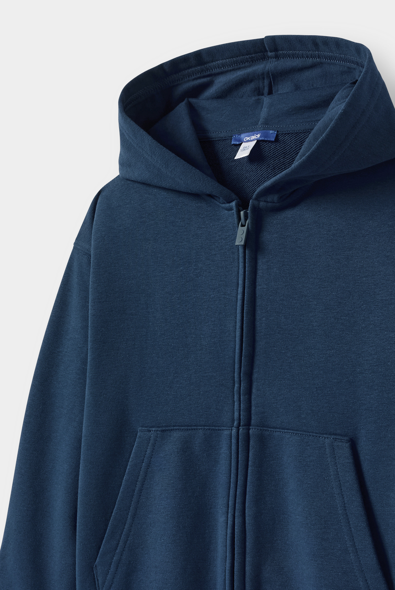 Sweat zippé à capuche vert - Bleu Cobalt