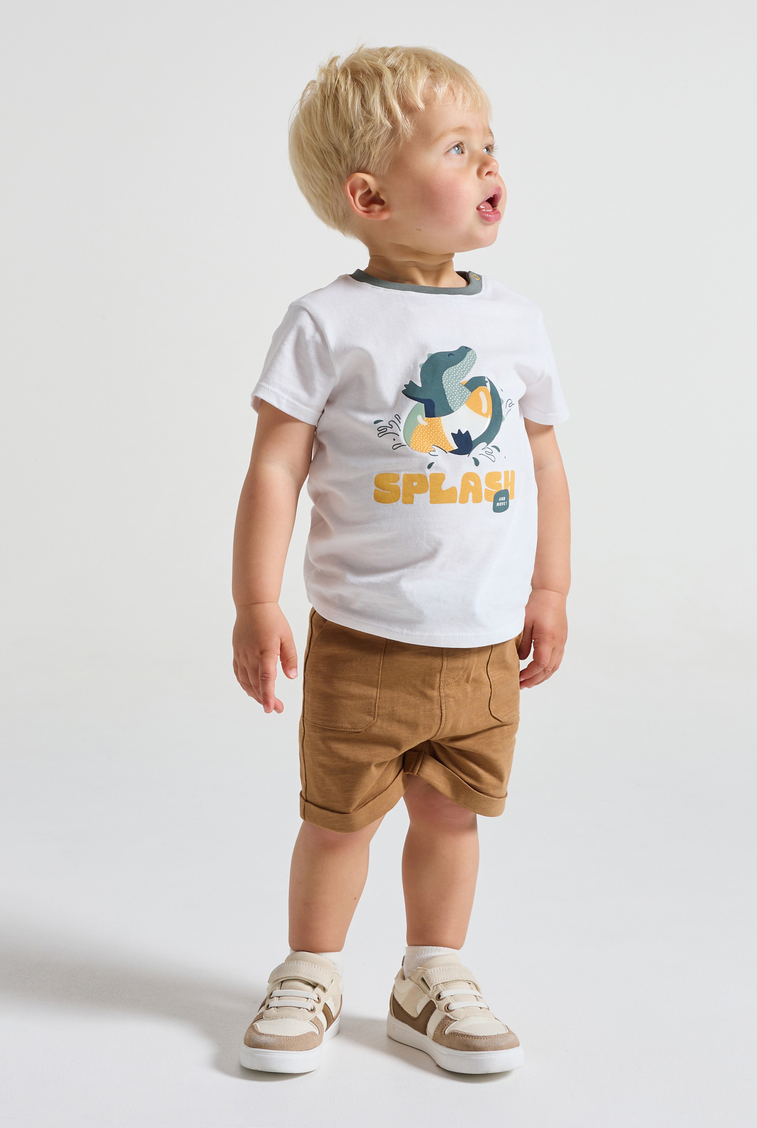 Short jaune bébé garçon - Marron Sienne
