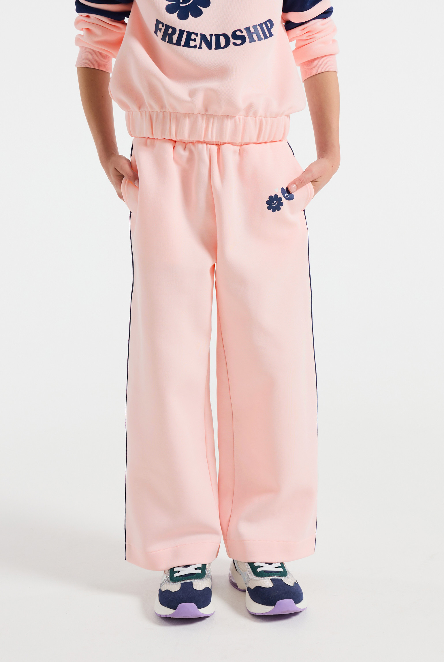 Jogging large vert fille - Rose pâle