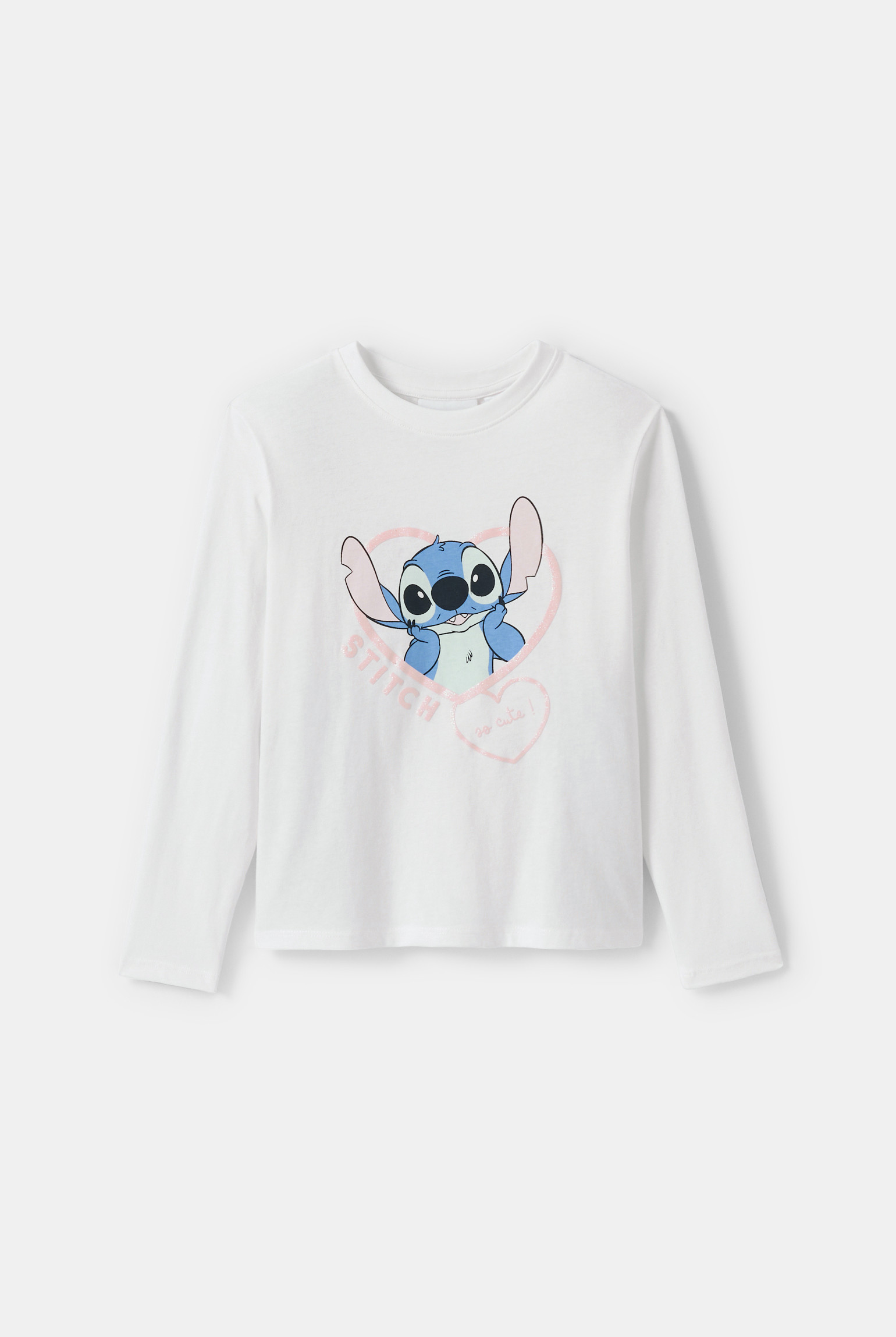 T-shirt Lilo et Stitch blanc fille - Blanc écru