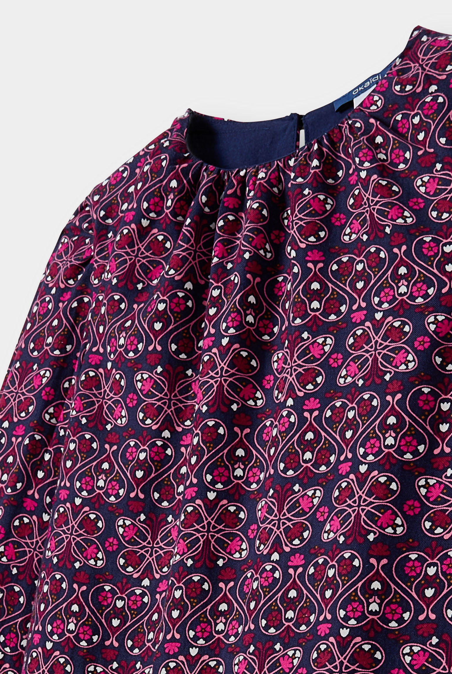 Robe imprimée bleue fille - Imprimé bleu
