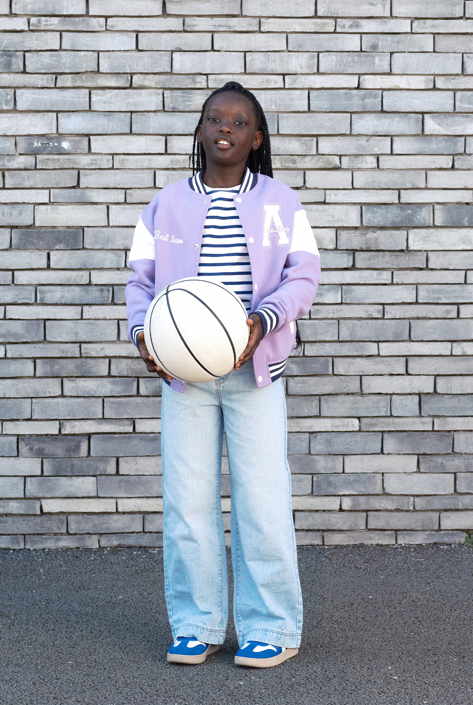 Blouson teddy molleton vert fille - Violet Orchidée
