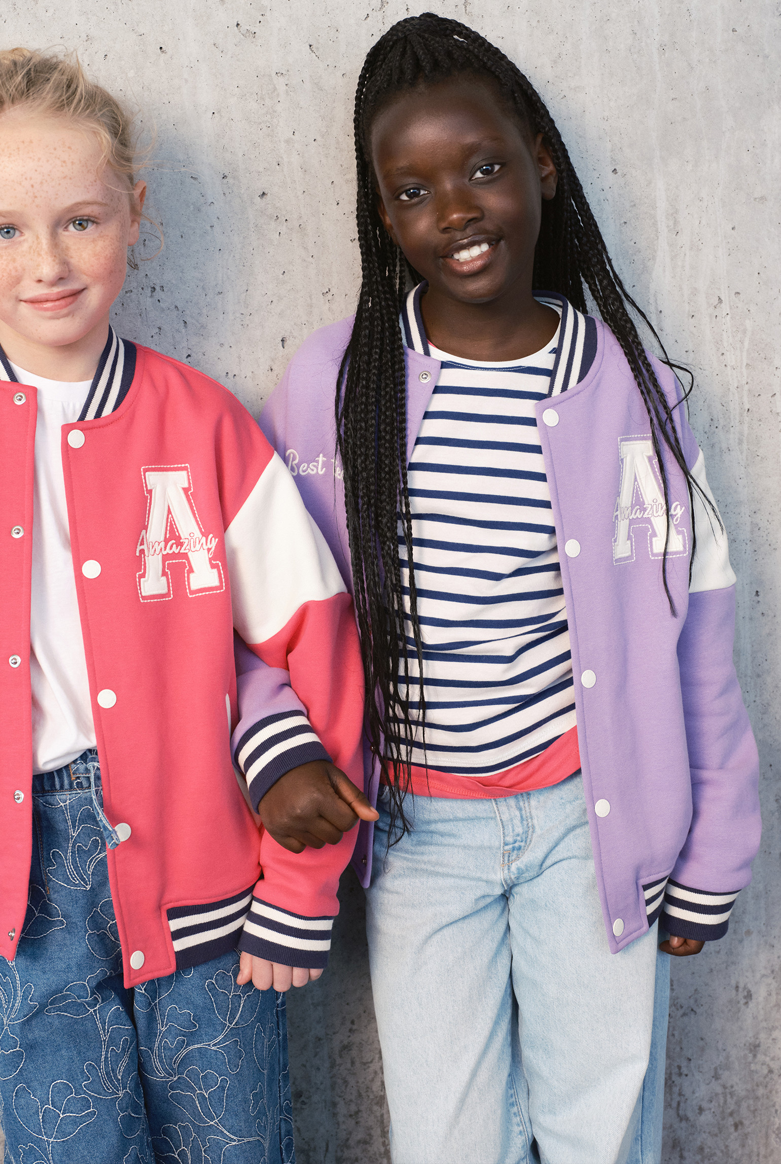 Blouson teddy molleton vert fille - Violet Orchidée
