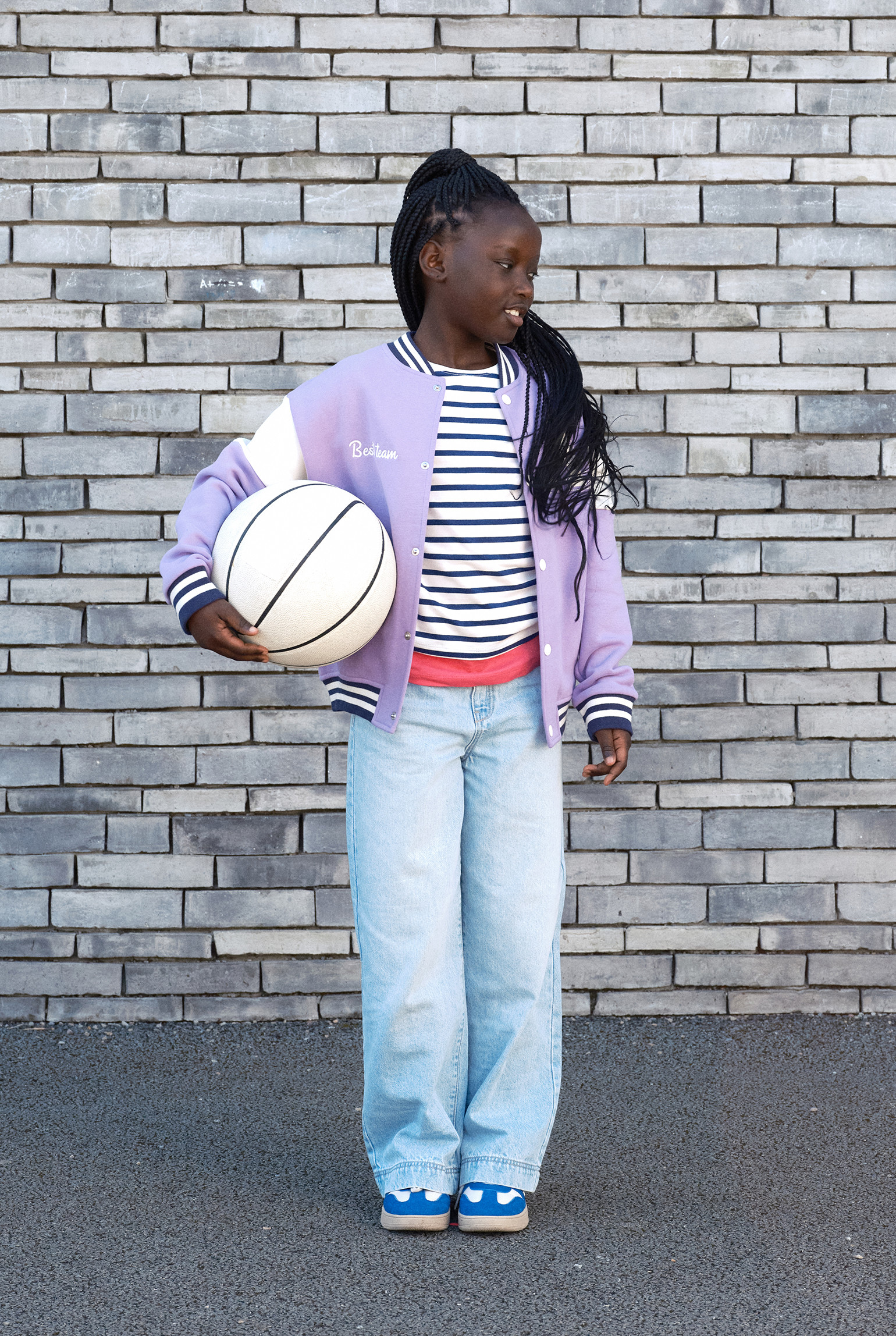 Blouson teddy molleton vert fille - Violet Orchidée