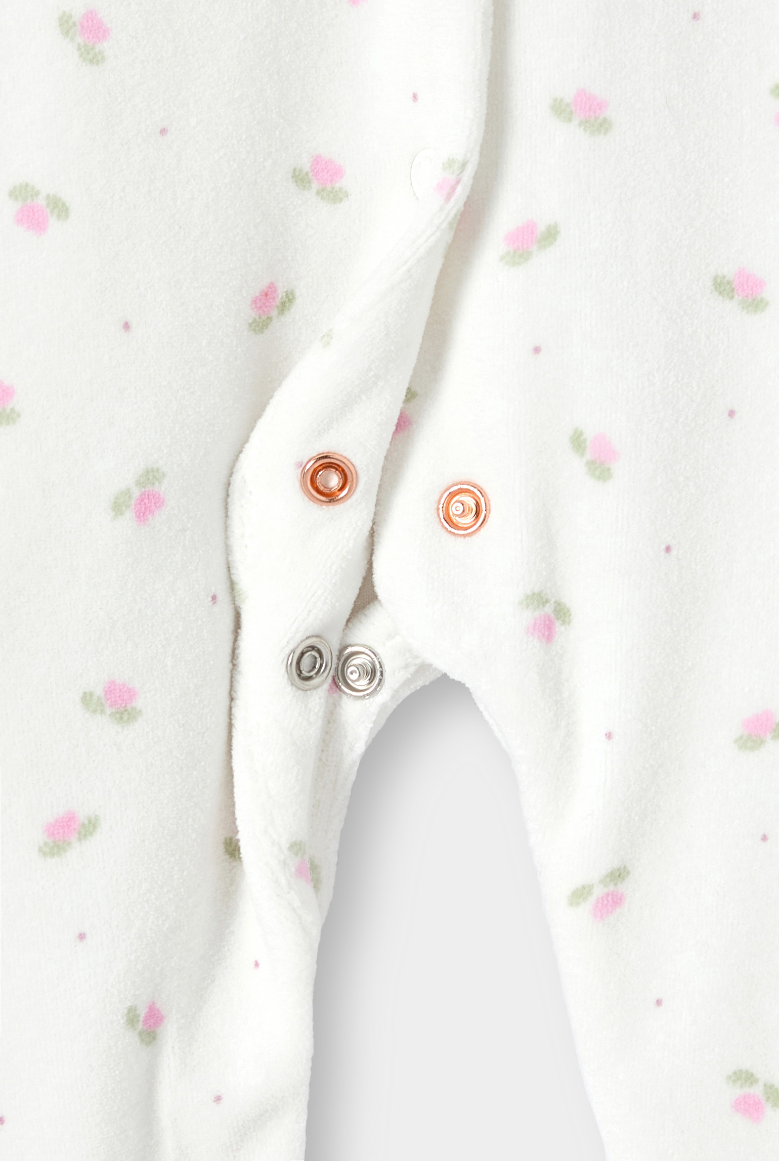 Dors-bien velours rose bébé fille (lot de 2) - rose